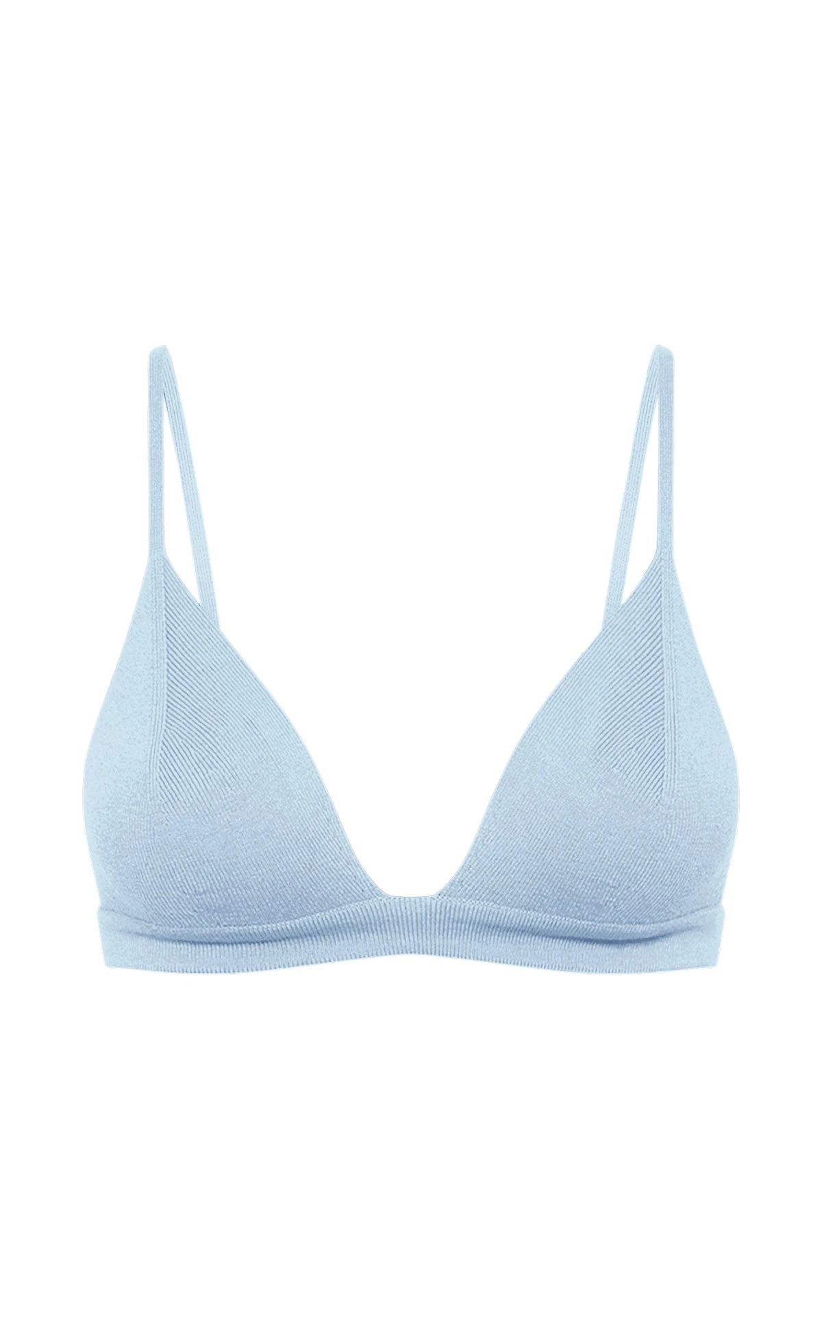 Gabriela Hearst Chevier Knit Bra in Light Blue Merino Wool gabriela hearst knit