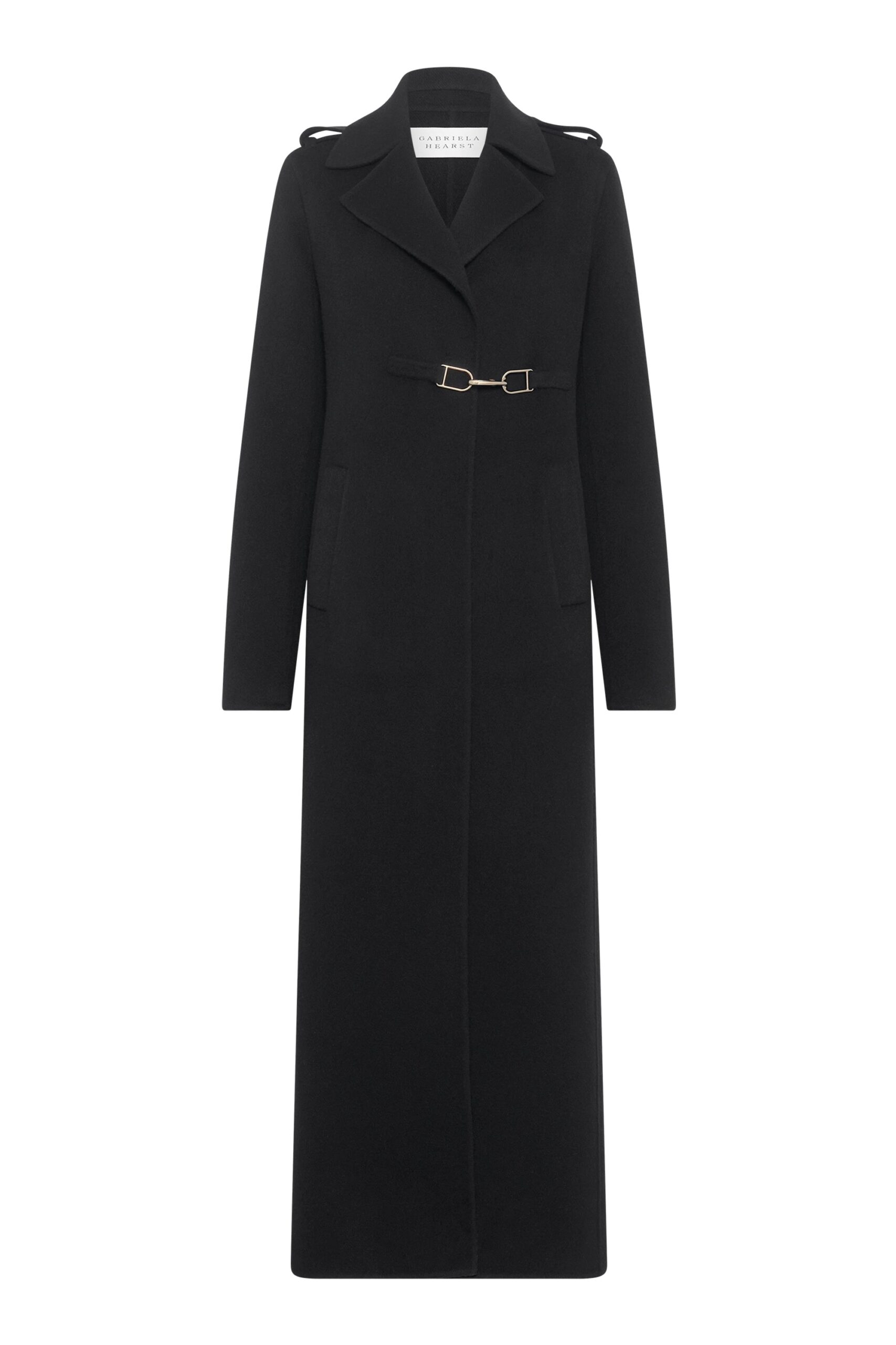 Gabriela Hearst Dee Coat in Black Double-face Recycled Cashmere gabriela hearst coat