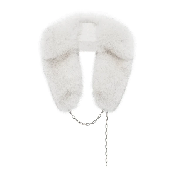 Demeter Coat Collar in White Recycled Arctic Fox Fur