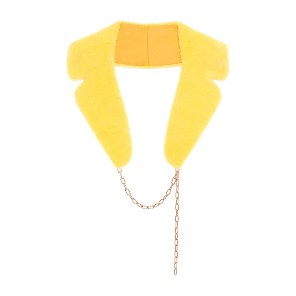 Demeter Coat Collar in Yellow Shearling