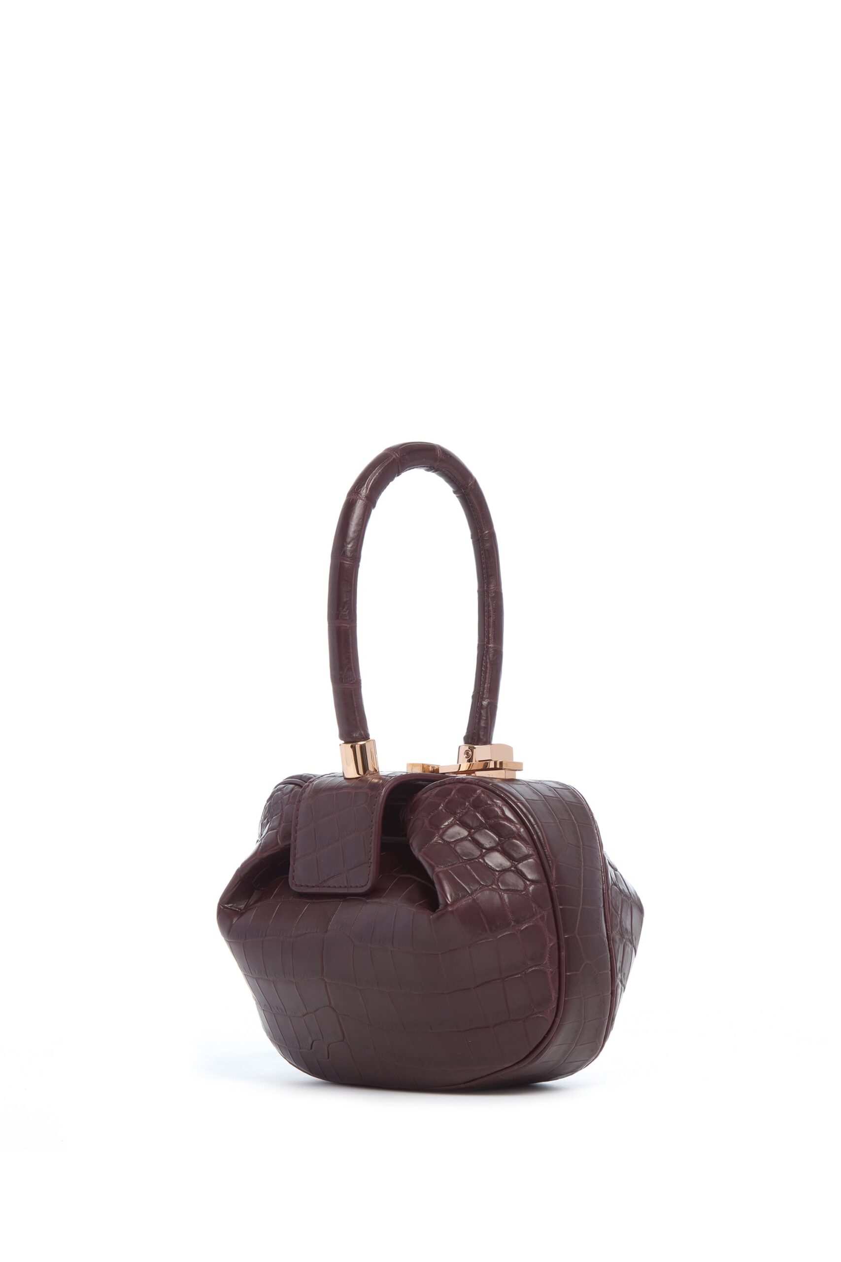 Gabriela Hearst Demi Bag in Bordeaux Crocodile Leather gabriela hearst bag