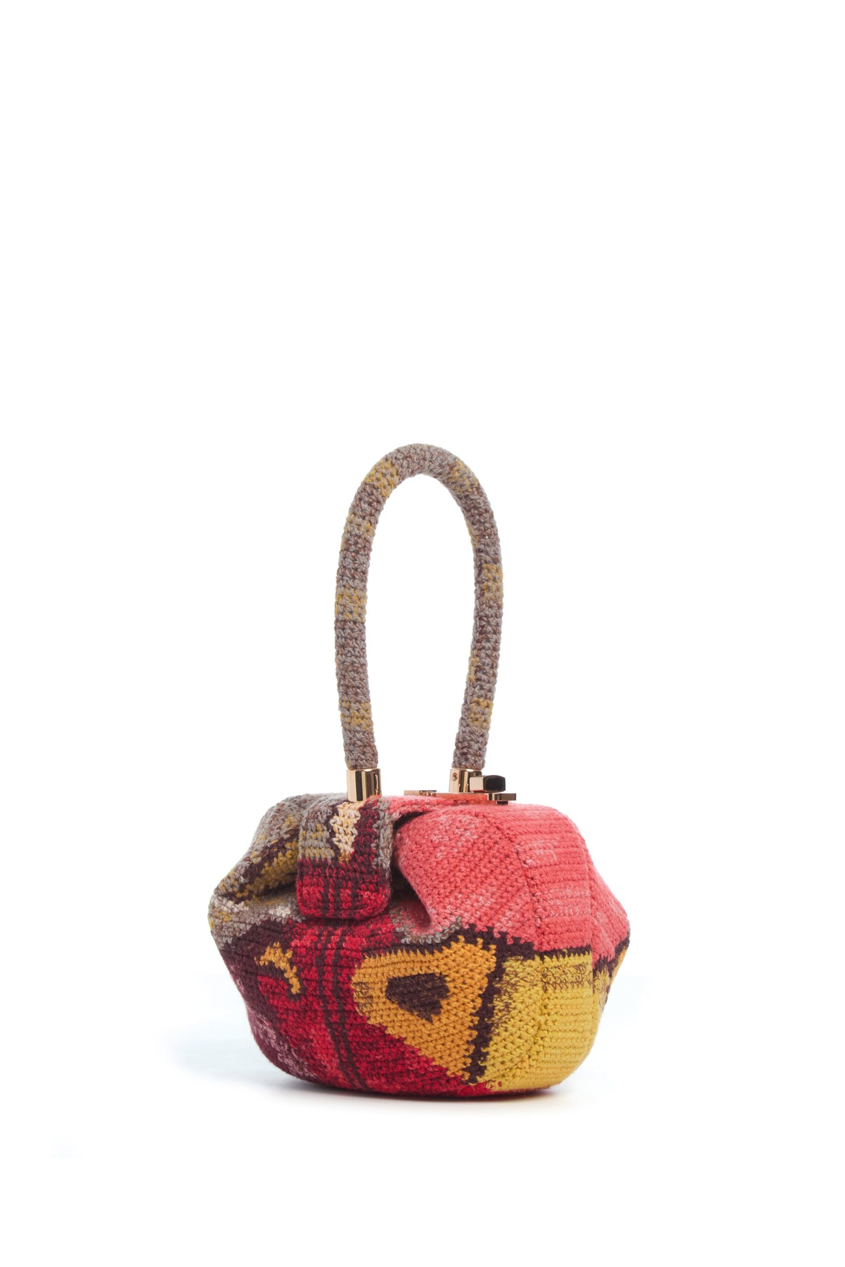 Gabriela Hearst Demi Bag in Fire Multi Crochet Cashmere gabriela hearst bag