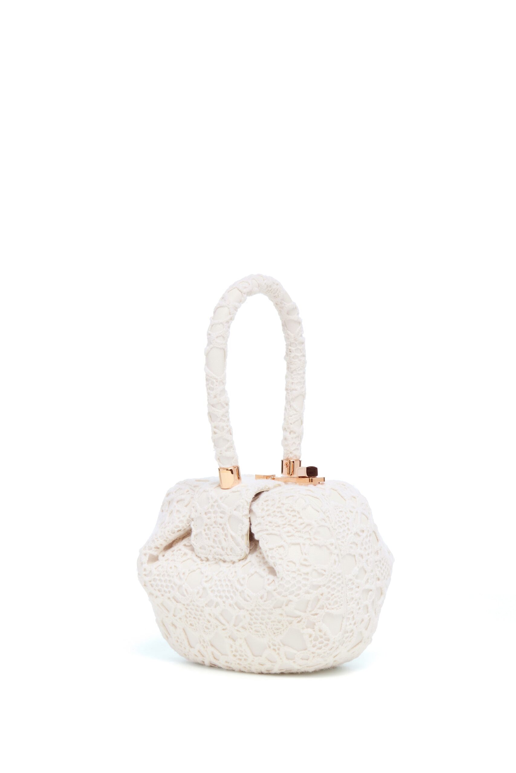 Gabriela Hearst Demi Bag in Ivory Nappa Leather with Cashmere Lace gabriela hearst bag