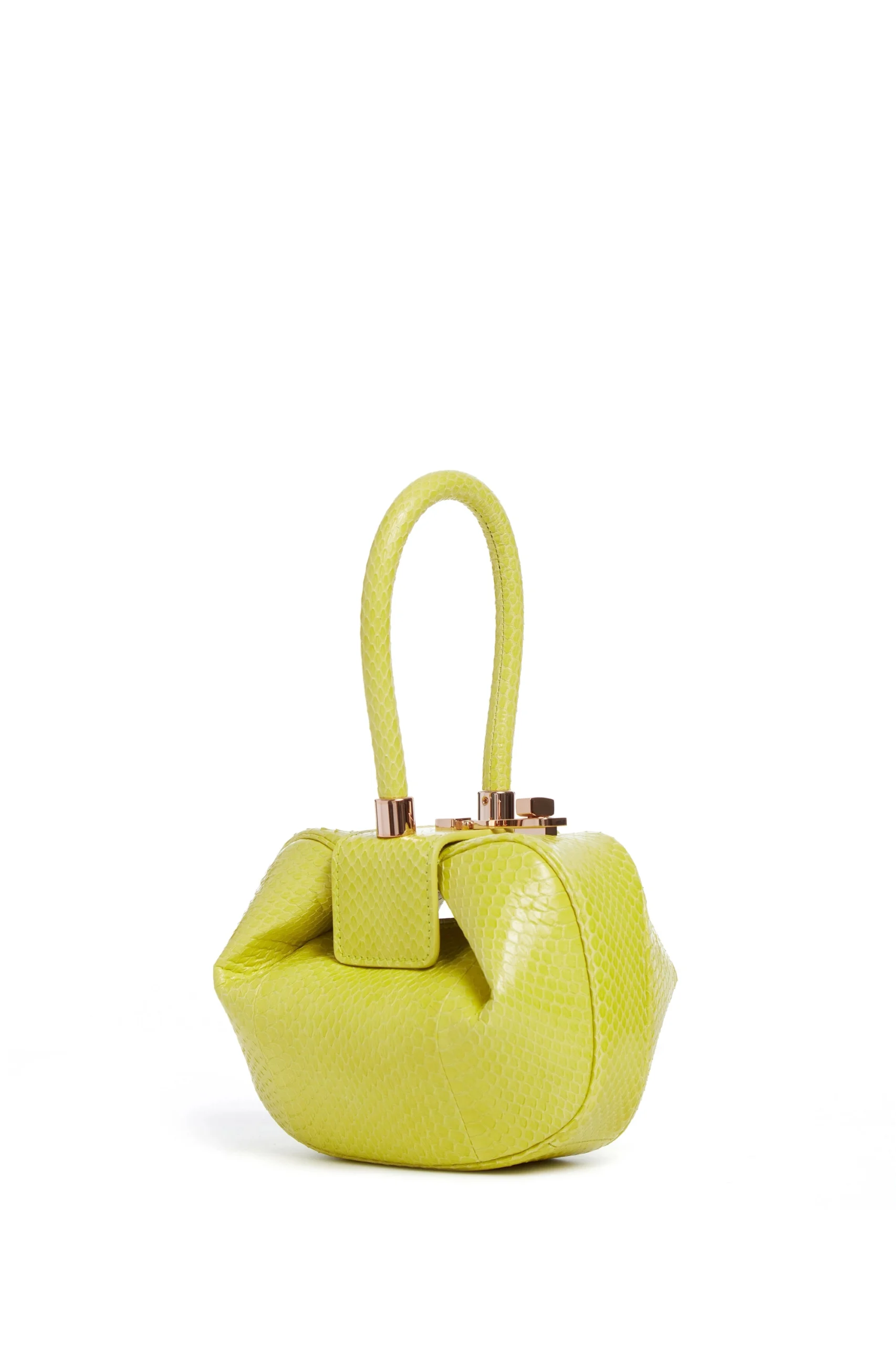 Gabriela Hearst Demi Bag in Lime Adamite Snakeskin gabriela hearst bag