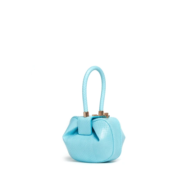Demi Bag in Pale Blue Snakeskin