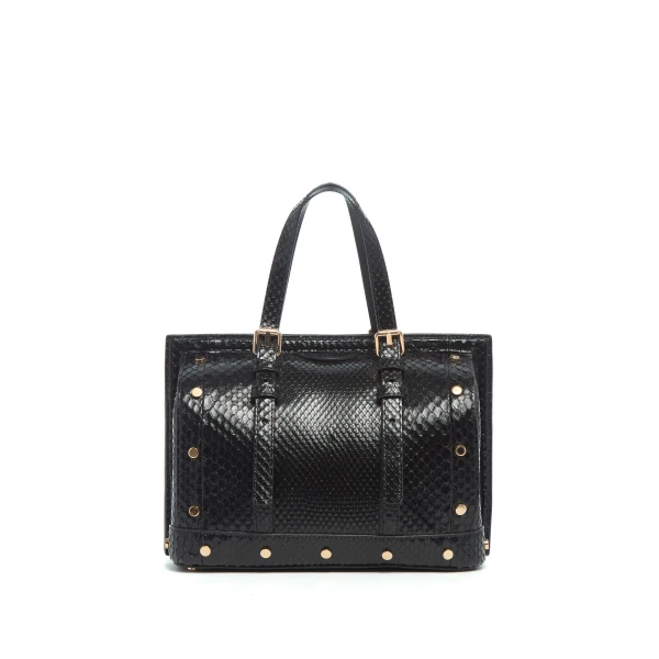 Dottor G Bag in Black Snakeskin