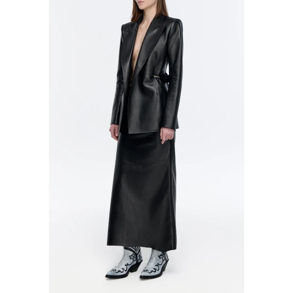 gabriela hearst leather skirts