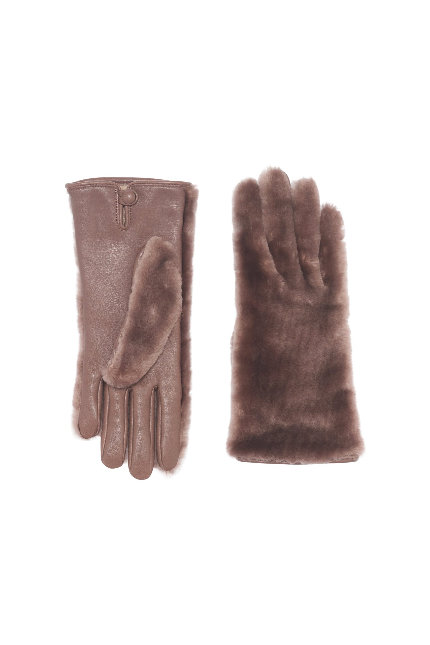 Gabriela Hearst Eglantina Gloves in Mocha Shearling gabriela hearst glove