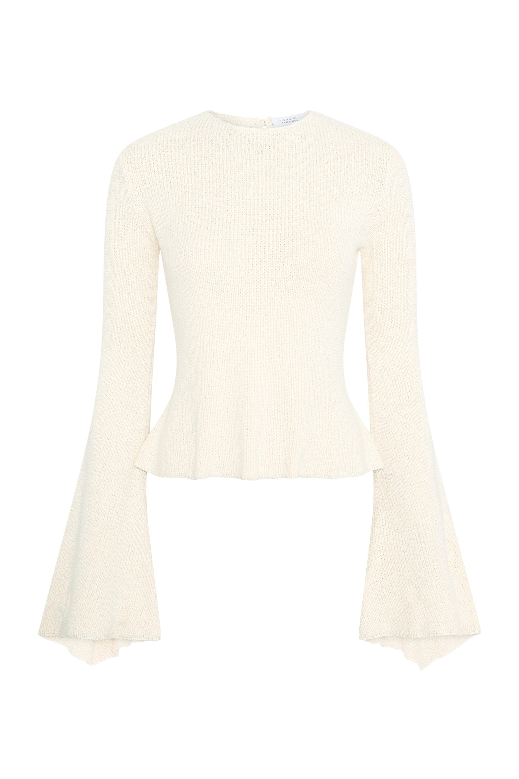 Gabriela Hearst Ellesmere Knit Top in Ivory Silk gabriela hearst knit