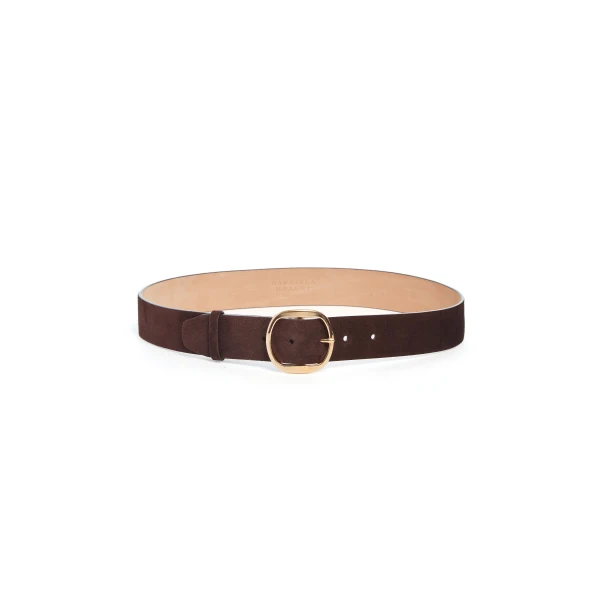 Elster Belt in Dark Brown Suede