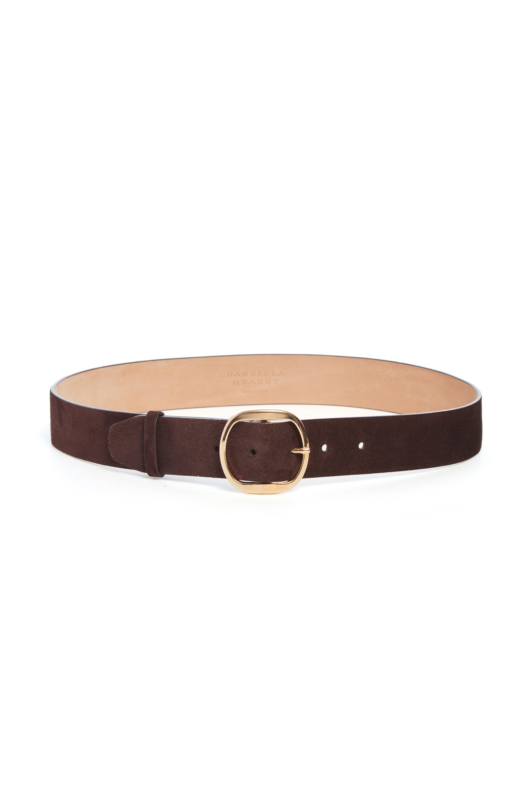 Gabriela Hearst Elster Belt in Dark Brown Suede gabriela hearst belt