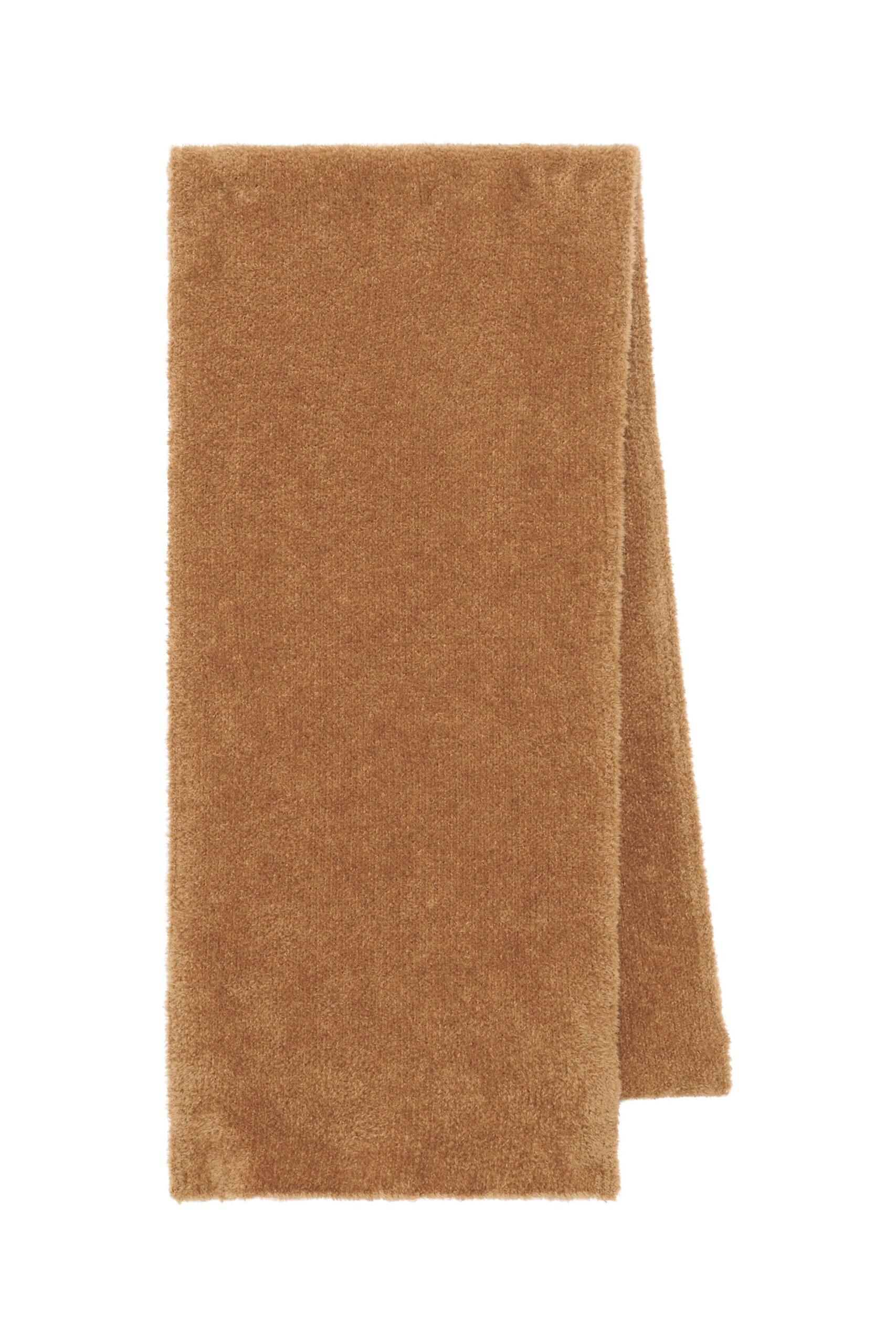Gabriela Hearst Eunoia Knit Scarf in Mid Camel Silk gabriela hearst scarf