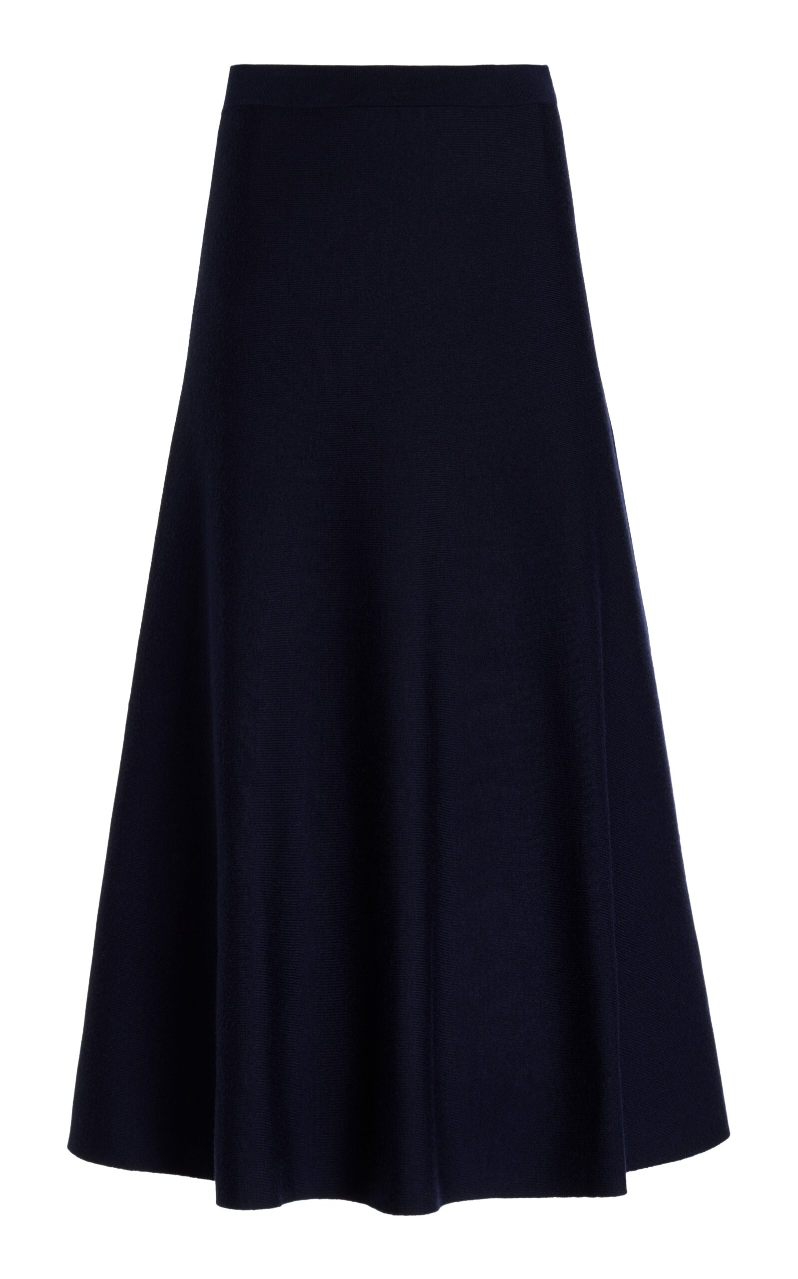 Gabriela Hearst Freddie Knit Midi Skirt in Dark Navy Merino Wool Cashmere gabriela hearst skirt