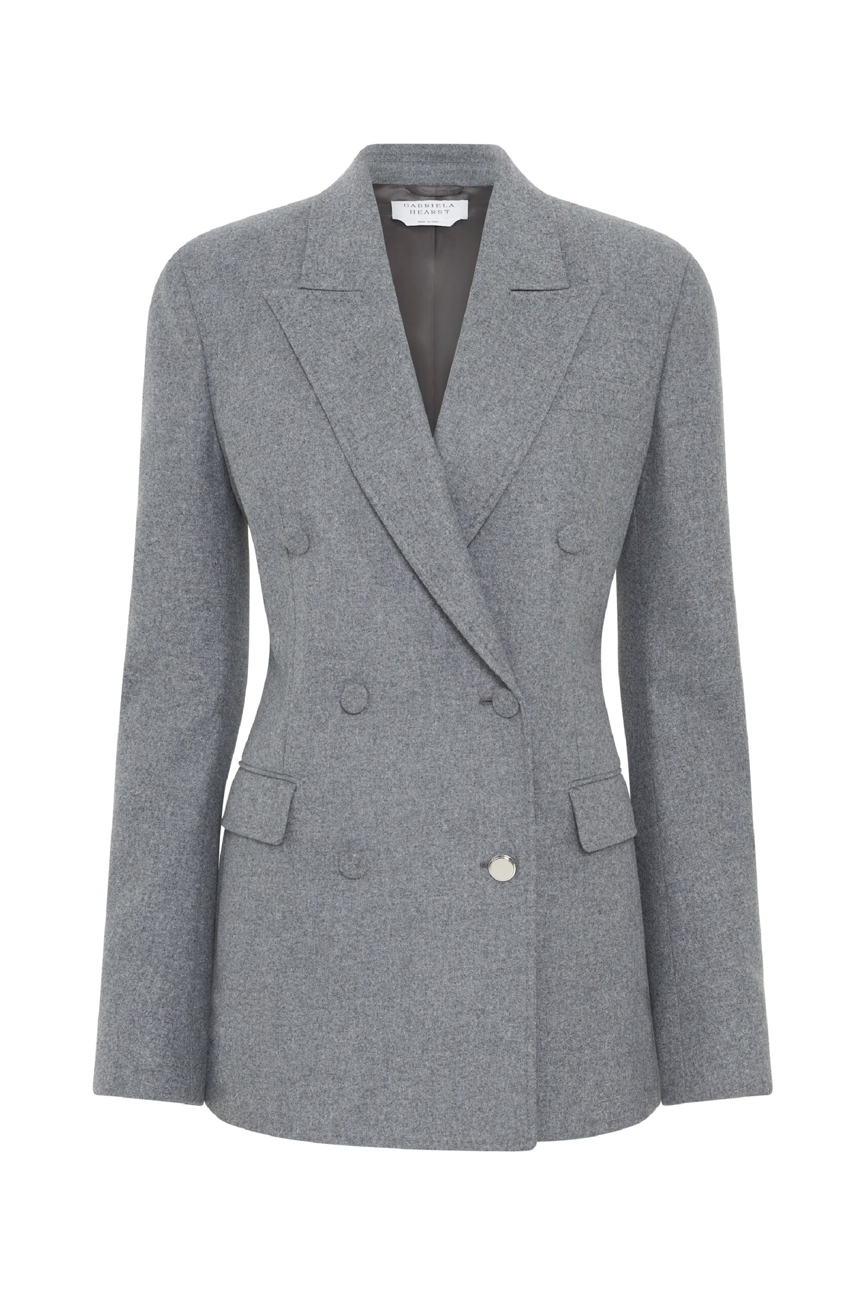 Gabriela Hearst Gavin Blazer in Smoke Wool Cashmere Flannel gabriela hearst blazer