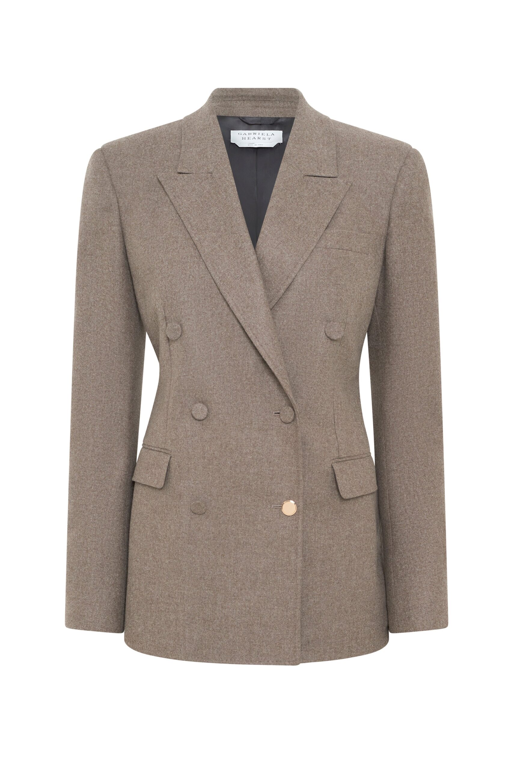 Gabriela Hearst Gavin Blazer in Walnut Wool Cashmere Flannel gabriela hearst blazer