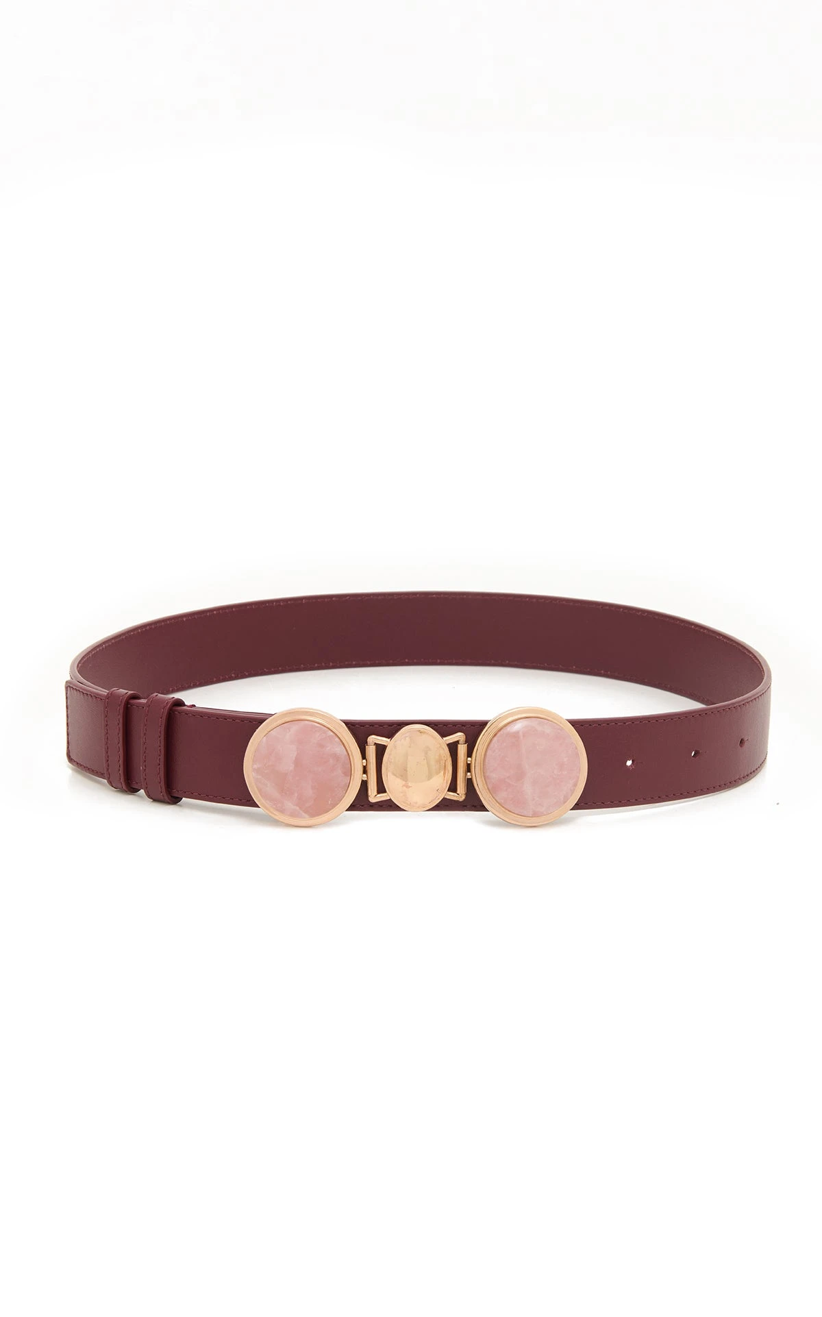 Gabriela Hearst Grange Stone Belt in Bordeaux Leather gabriela hearst belt