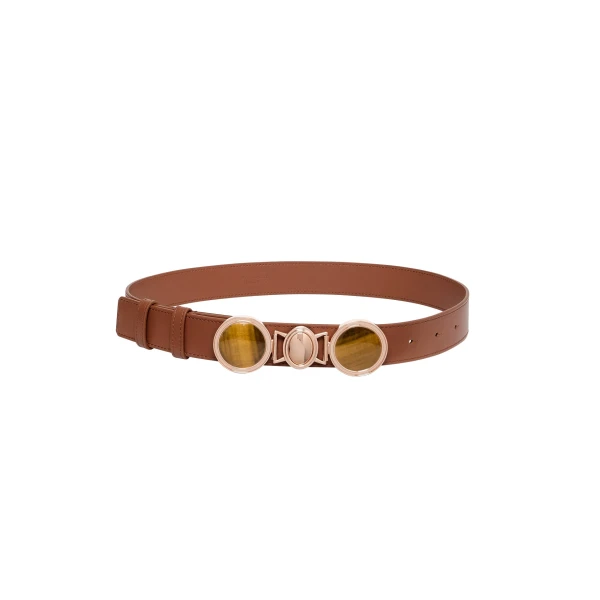 Grange Stone Belt in Cognac Leather