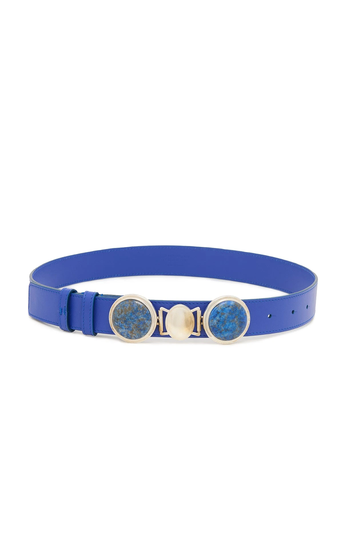 Gabriela Hearst Grange Stone Belt in Navy Leather gabriela hearst belt