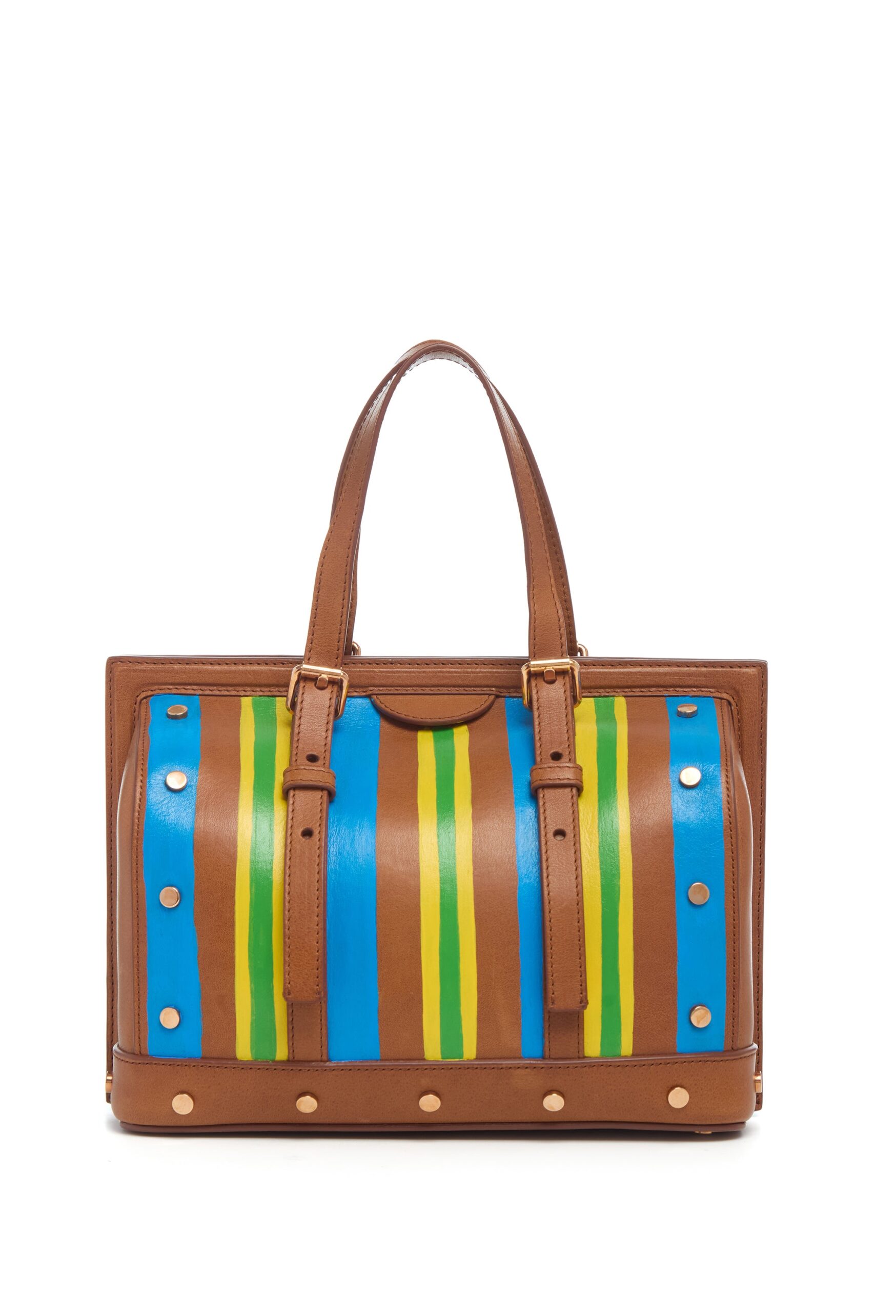 Gabriela Hearst Hand Painted Dottor G Bag in Cognac gabriela hearst bag