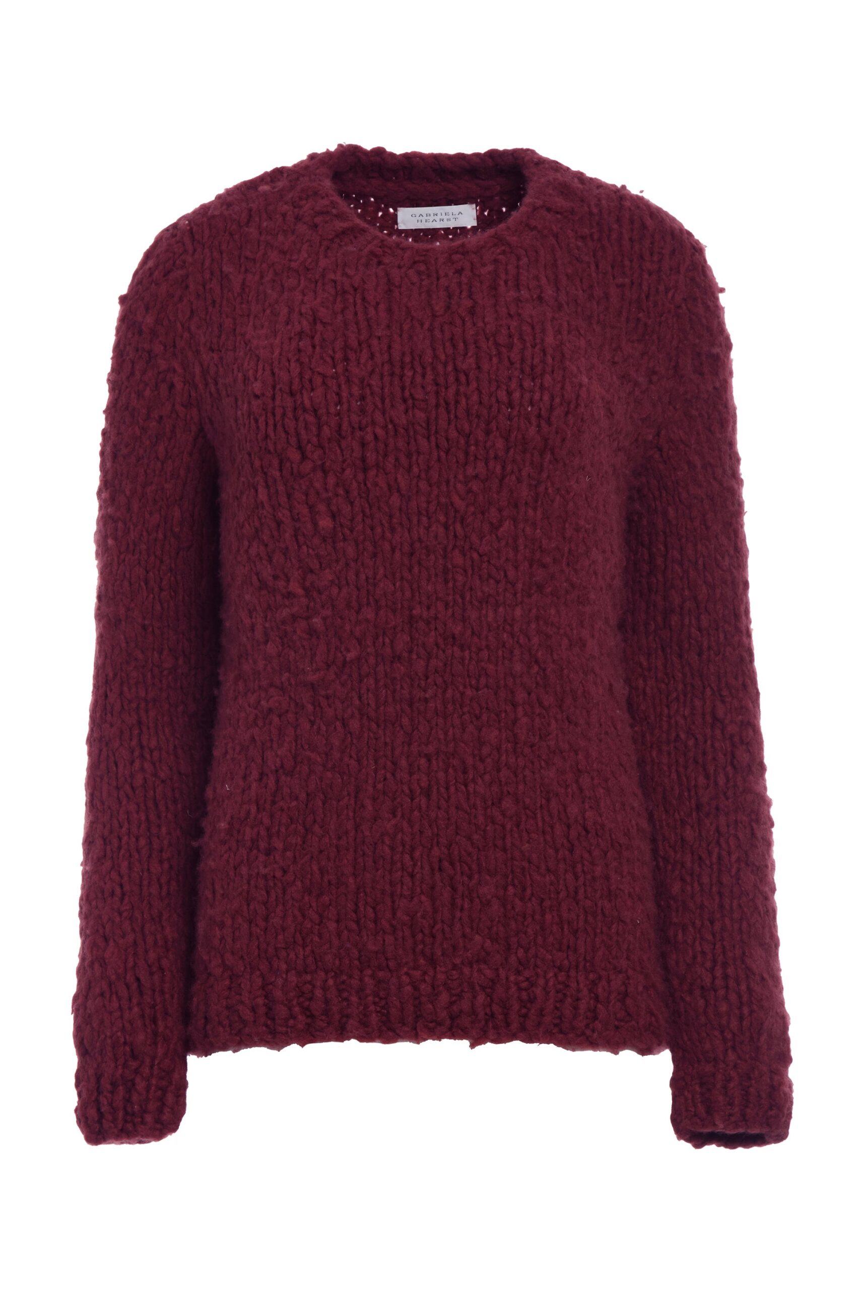 Gabriela Hearst Lawrence Knit Sweater in Bordeaux Welfat Cashmere gabriela hearst sweater