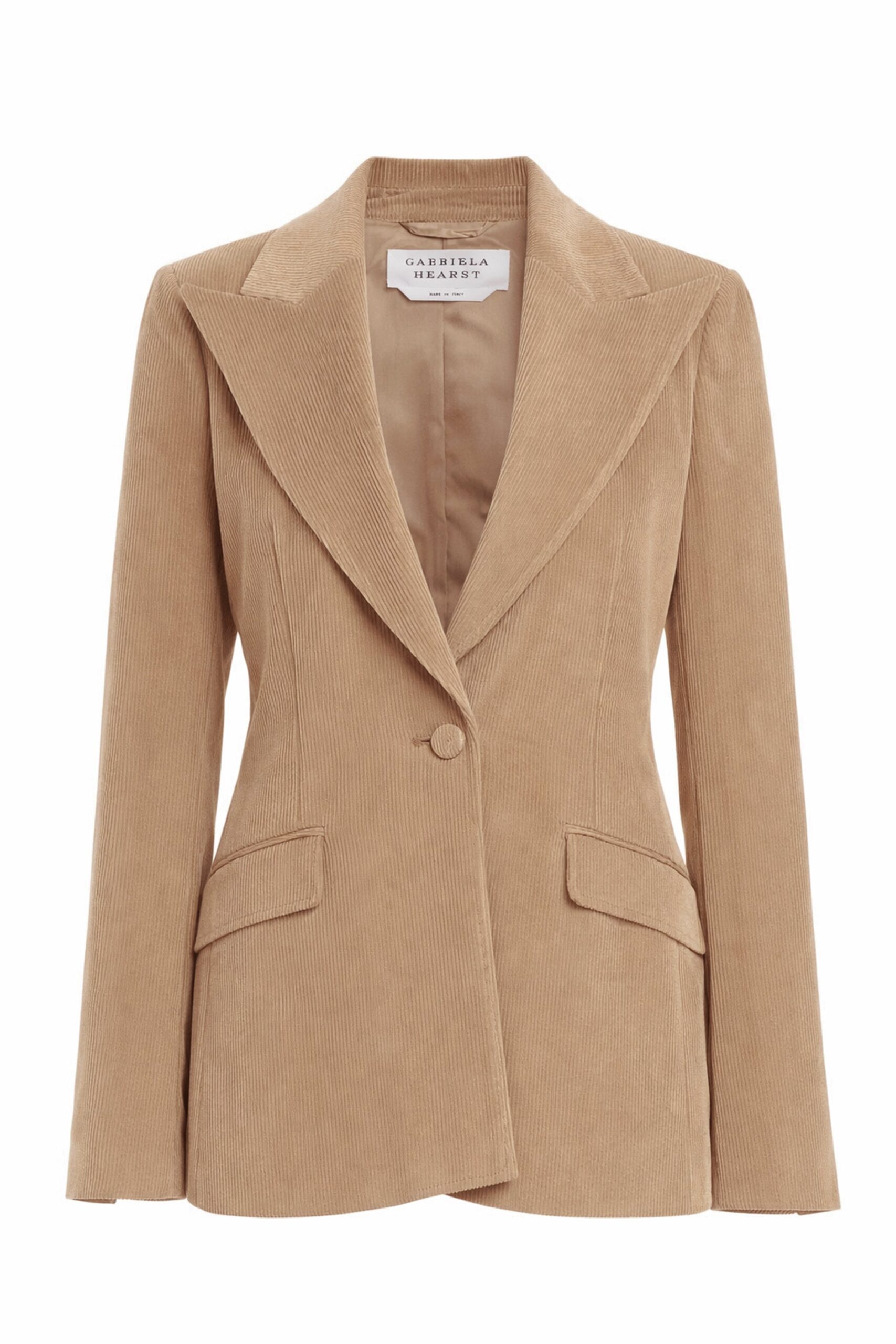 Gabriela Hearst Leiva Blazer in Camel Cashmere Wool Corduroy gabriela hearst blazer