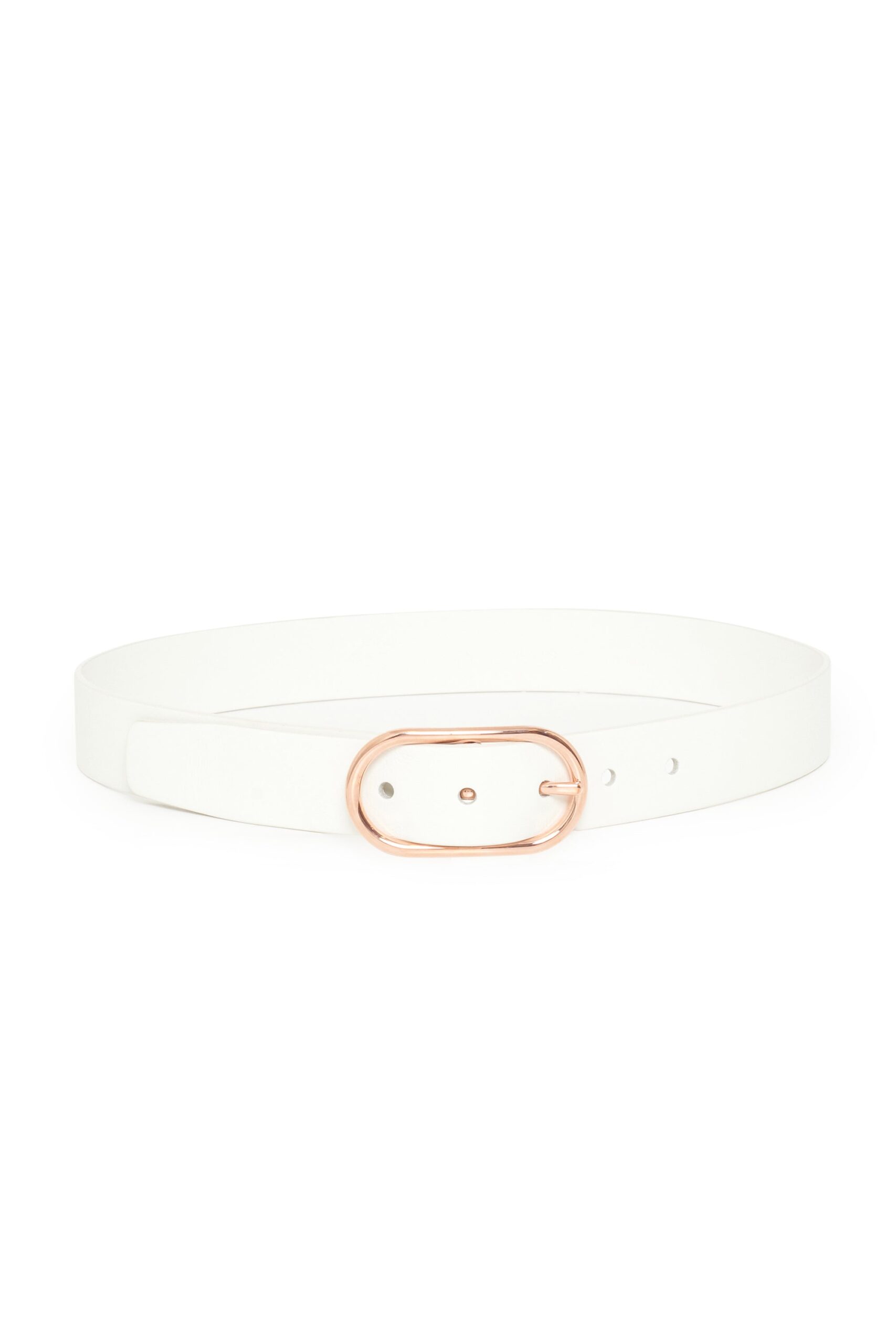 Gabriela Hearst Link Buckle Belt in Ivory Leather gabriela hearst belt
