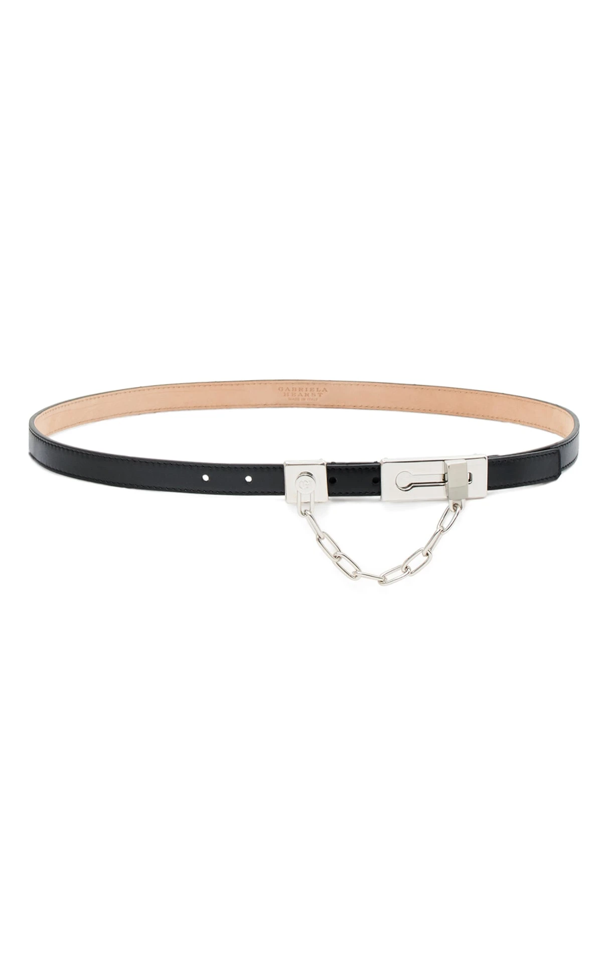 Gabriela Hearst Lock Belt in Black Leather gabriela hearst belt