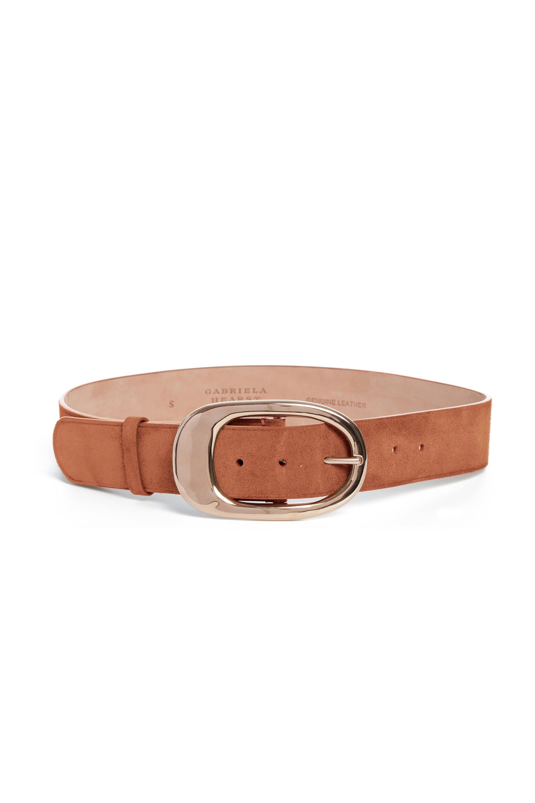 Gabriela Hearst Lozewce Belt in Cognac Suede gabriela hearst belt