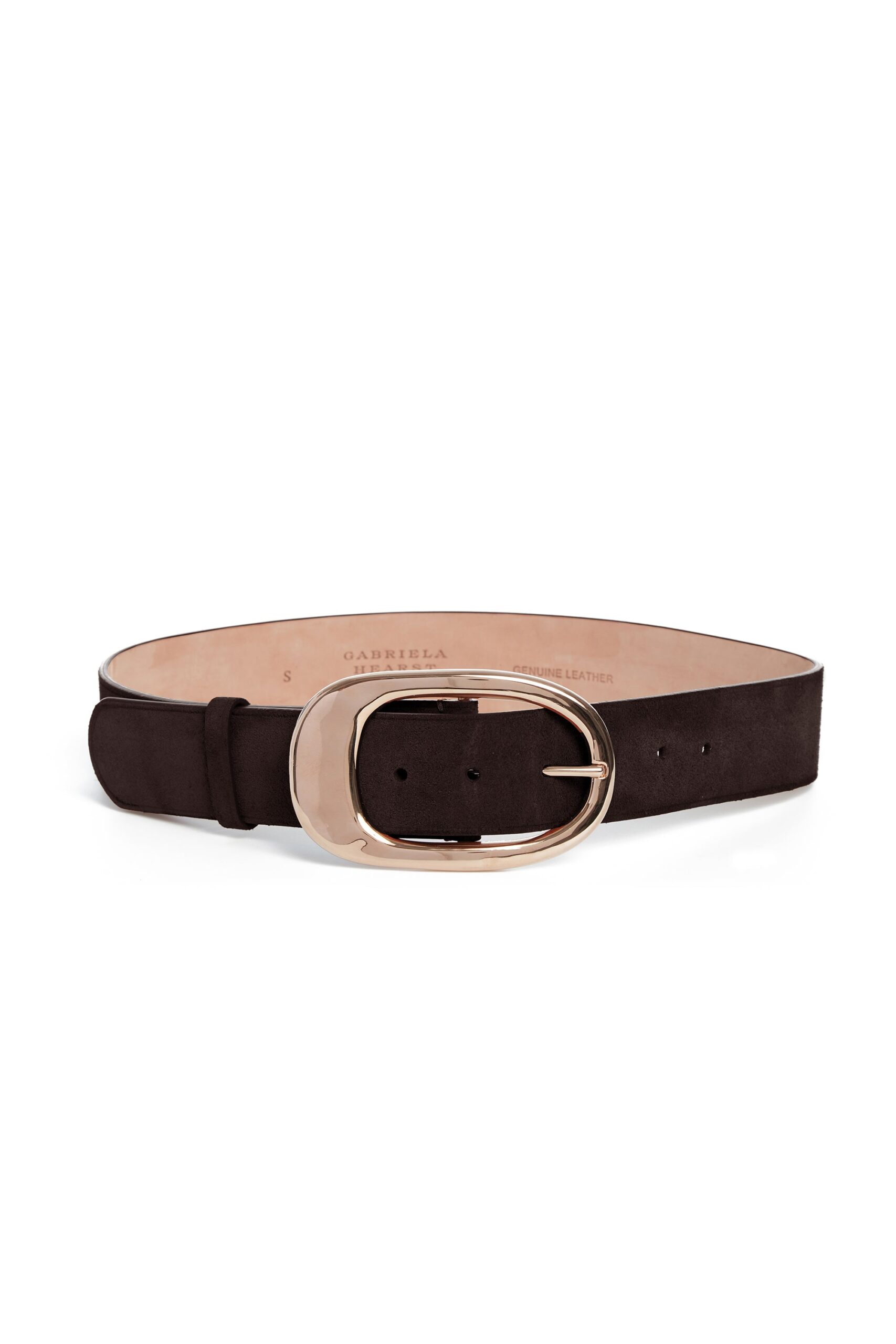 Gabriela Hearst Lozewce Belt in Dark Brown Suede gabriela hearst belt