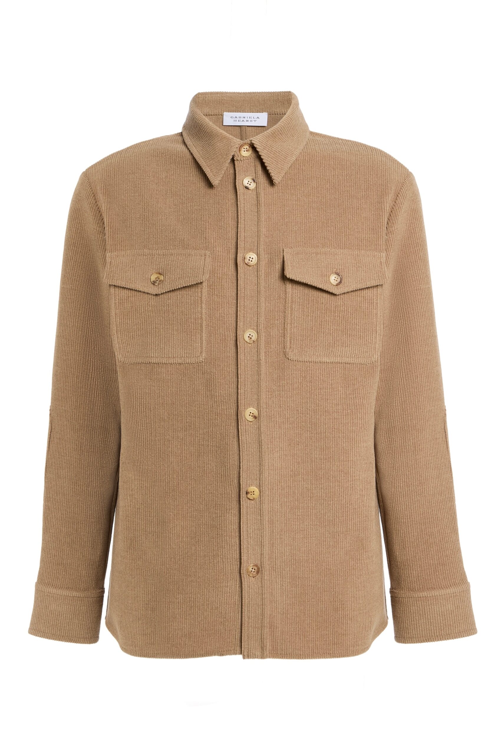 Gabriela Hearst Lucas Overshirt in Camel Cashmere Wool Corduroy gabriela hearst shirt