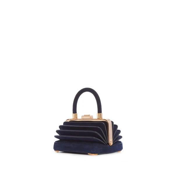 Mini Diana Bag in Navy Suede
