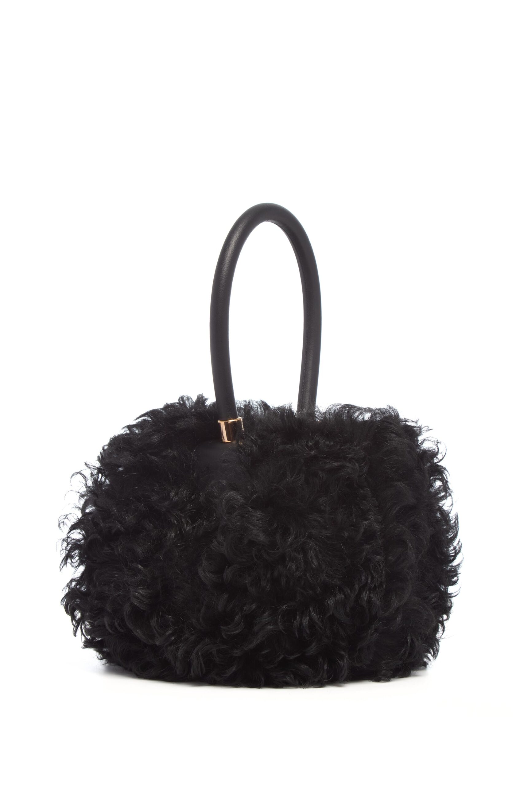 Gabriela Hearst Nina Bag in Black Shearling gabriela hearst bag
