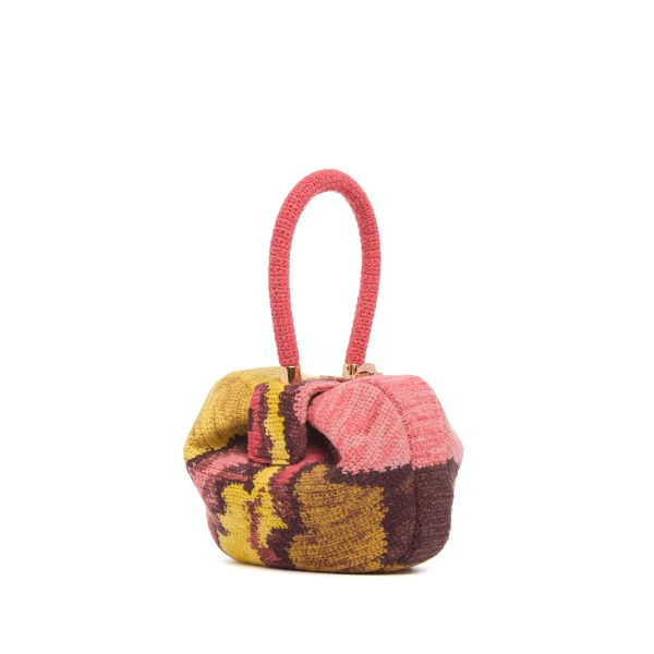 Nina Bag in Earth Multi Crochet Cashmere