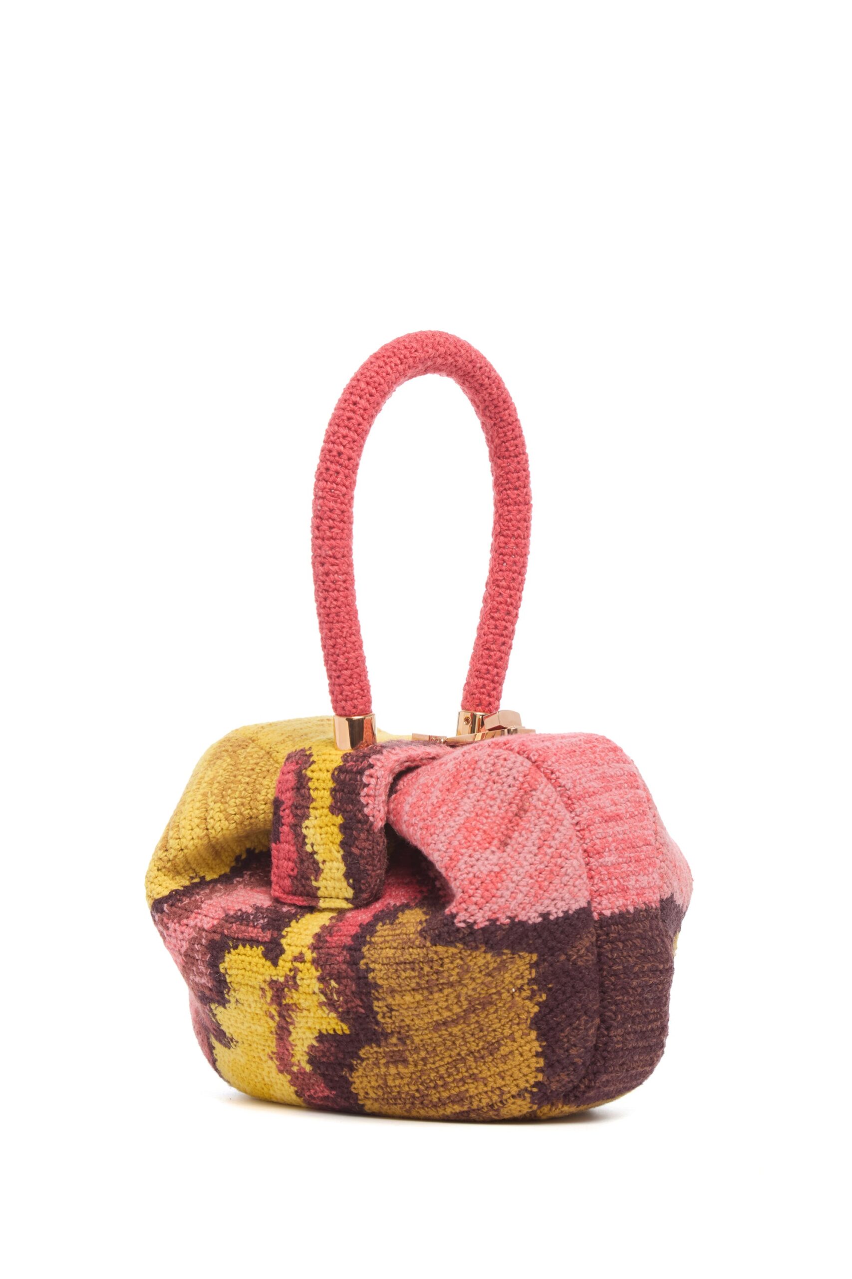 Gabriela Hearst Nina Bag in Earth Multi Crochet Cashmere gabriela hearst bag