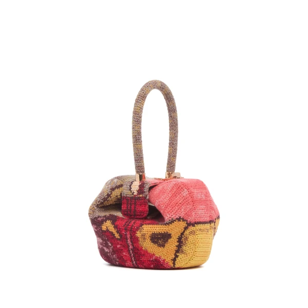 Nina Bag in Fire Multi Crochet Cashmere