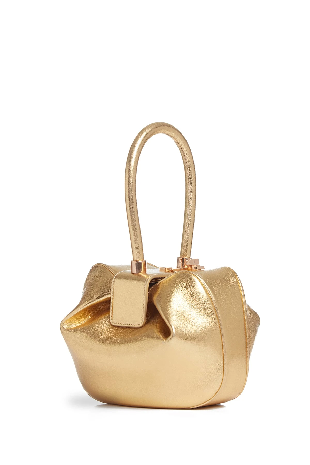 Gabriela Hearst Nina Bag in Gold Metallic Nappa Leather gabriela hearst bag
