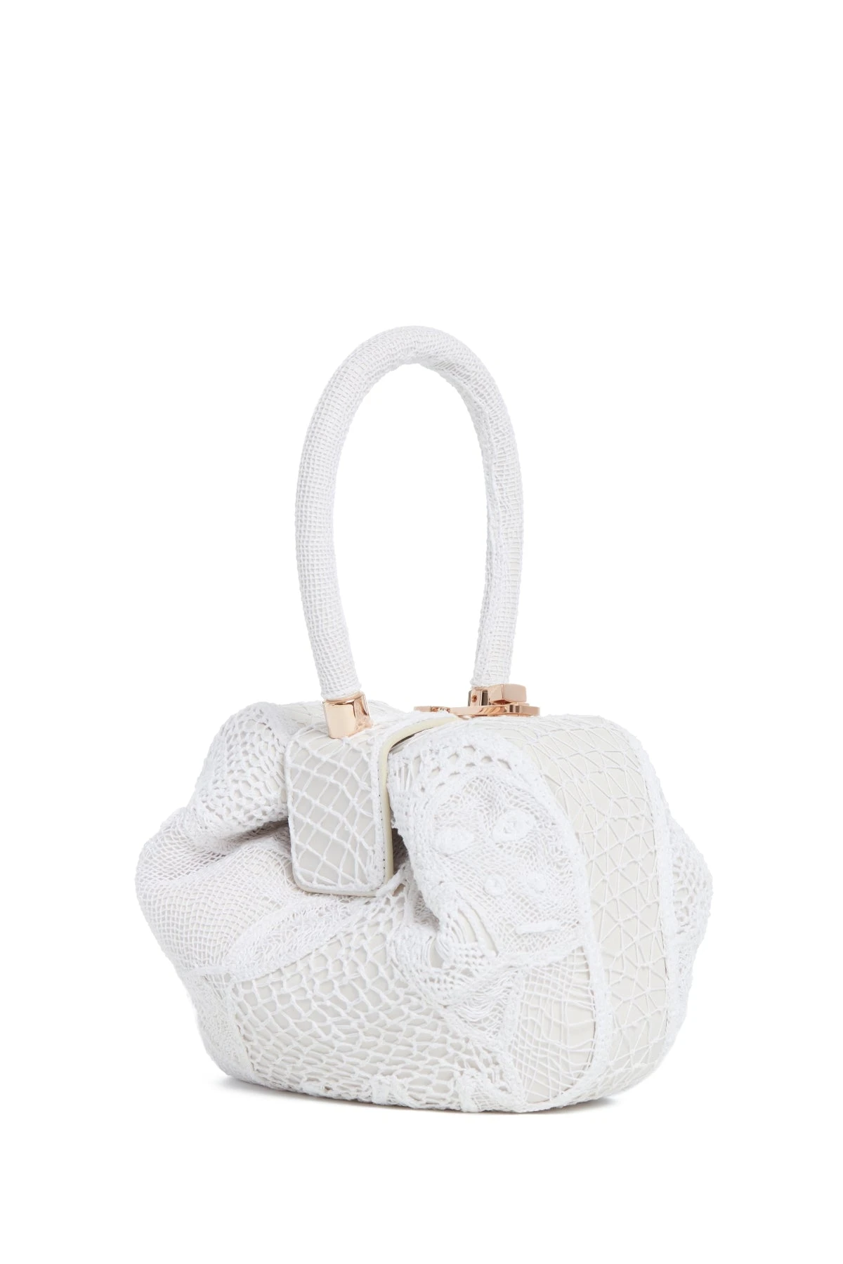 Gabriela Hearst Nina Bag in Ivory Nappa Leather with Cotton Macrame gabriela hearst bag