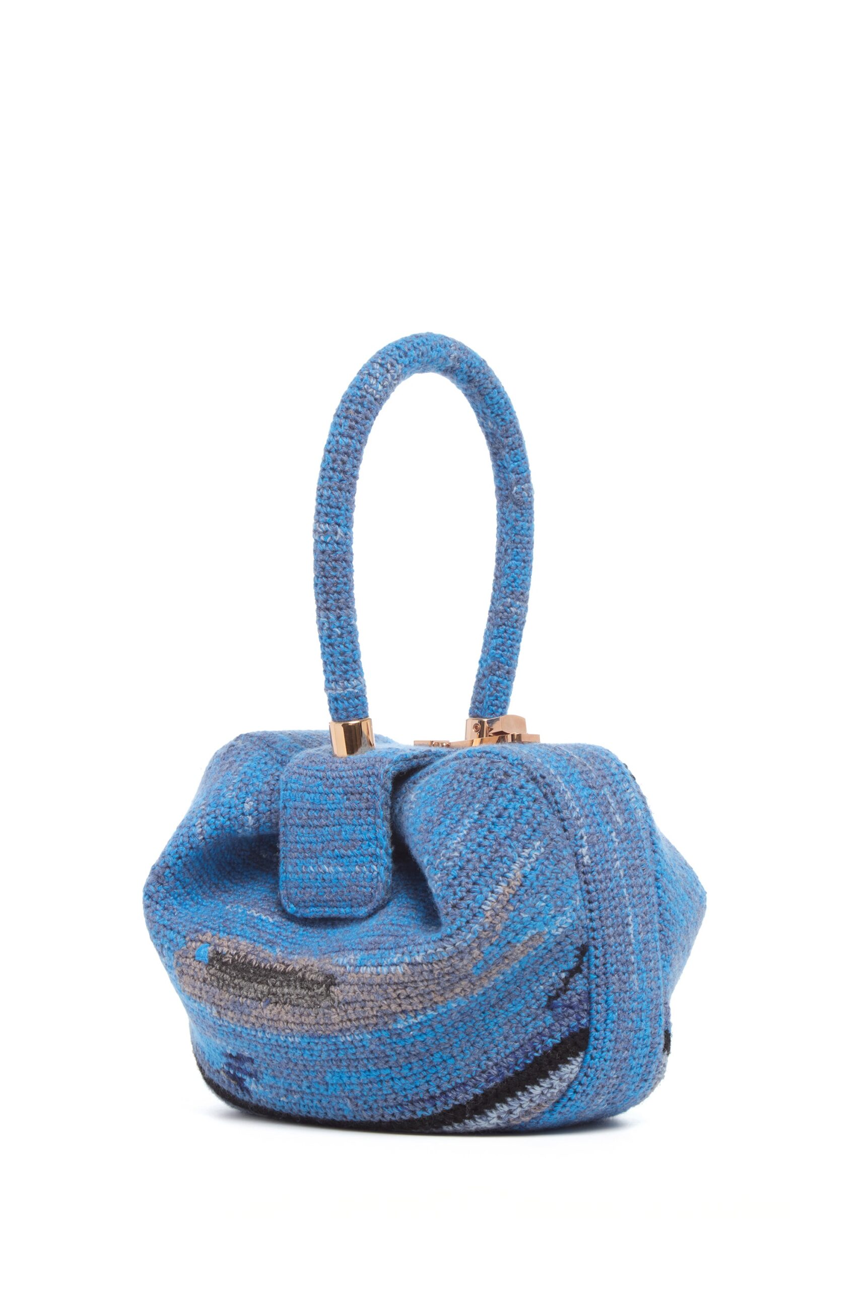 Gabriela Hearst Nina Bag in Water Multi Crochet Cashmere gabriela hearst bag