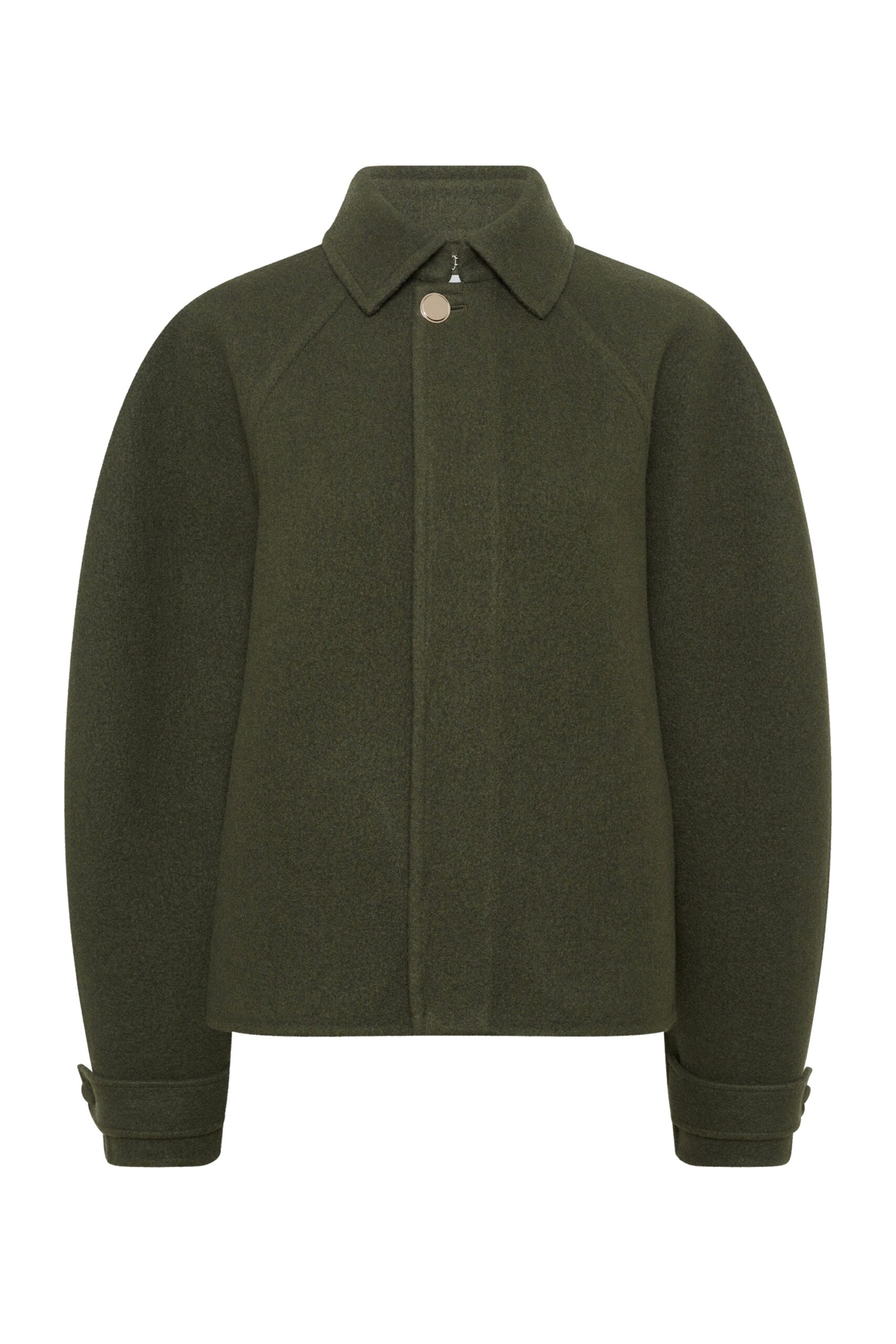 Gabriela Hearst Ombu Cocoon Jacket in Deep Olive Cashmere Felt gabriela hearst jacket