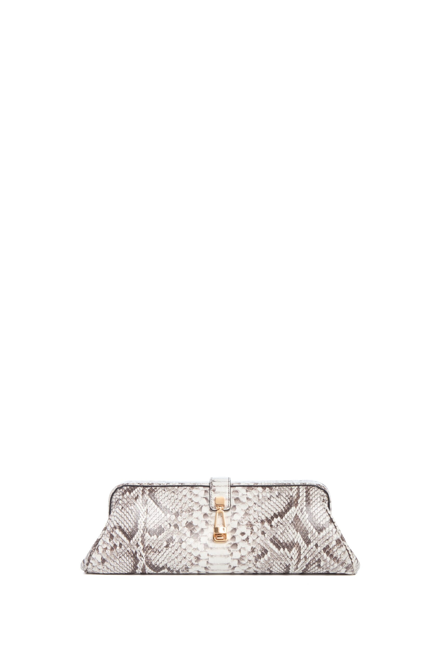 Gabriela Hearst Paola Clutch in Black & Ivory Snakeskin gabriela hearst clutch