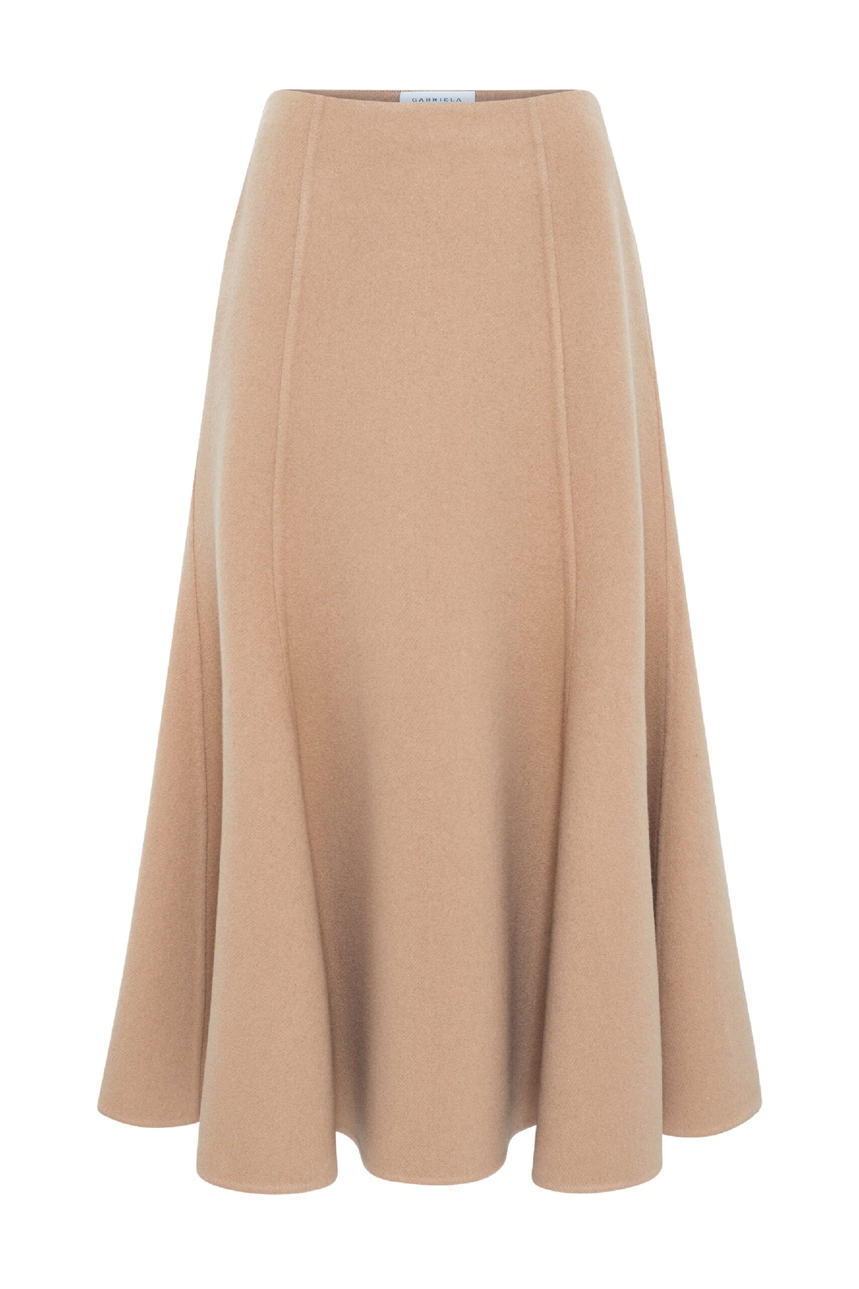 Gabriela Hearst Patterson Skirt in Camel Double-face Recycled Cashmere gabriela hearst skirt