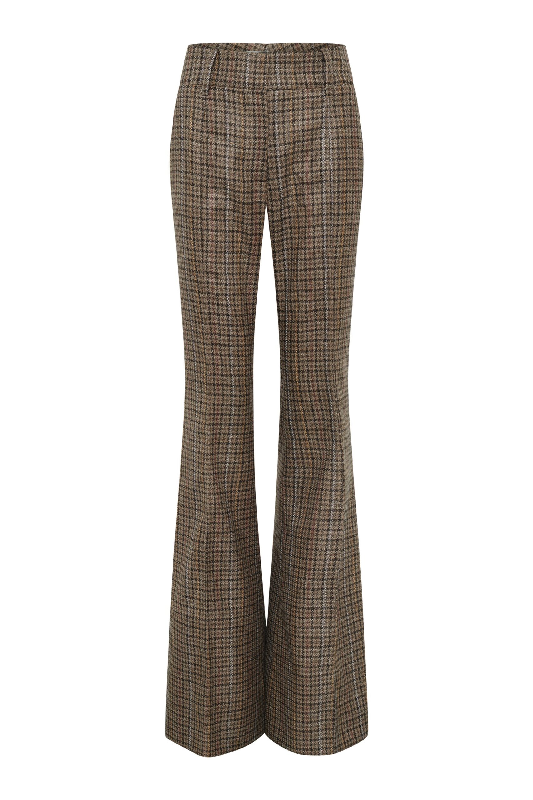 Gabriela Hearst Rhein Pant in Camel Multi Wool Silk Houndstooth gabriela hearst pant