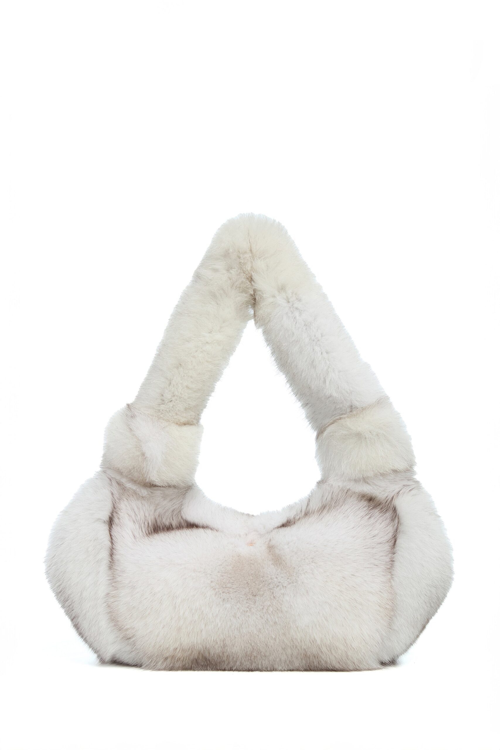 Gabriela Hearst Small Antonia Bag In White Recycled Arctic Fox Fur gabriela hearst bag