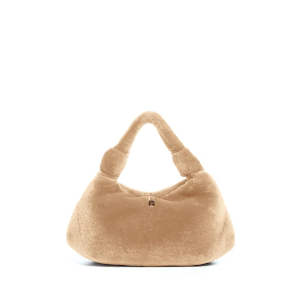 Small Antonia Bag in Champagne Shearling