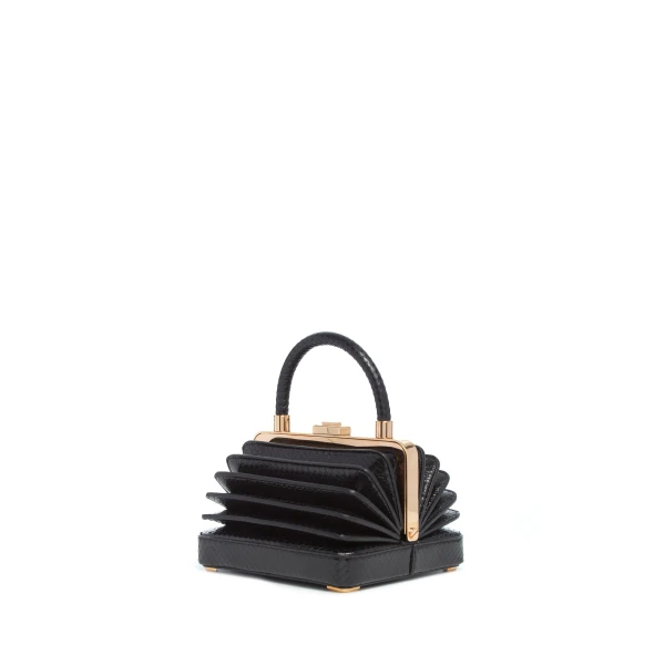 Small Diana Bag in Black Snakeskin