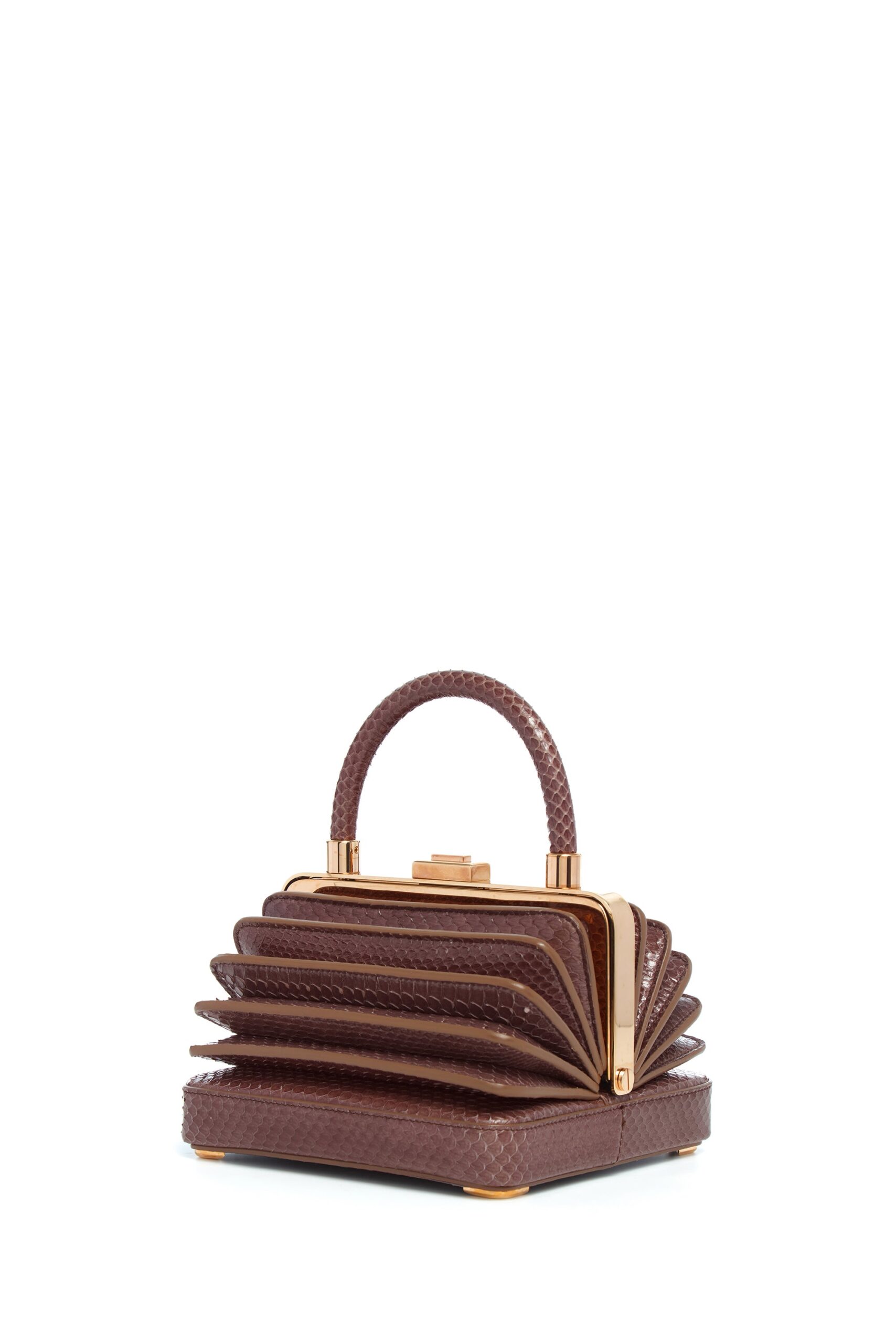 Gabriela Hearst Small Diana Bag in Chocolate Snakeskin gabriela hearst bag