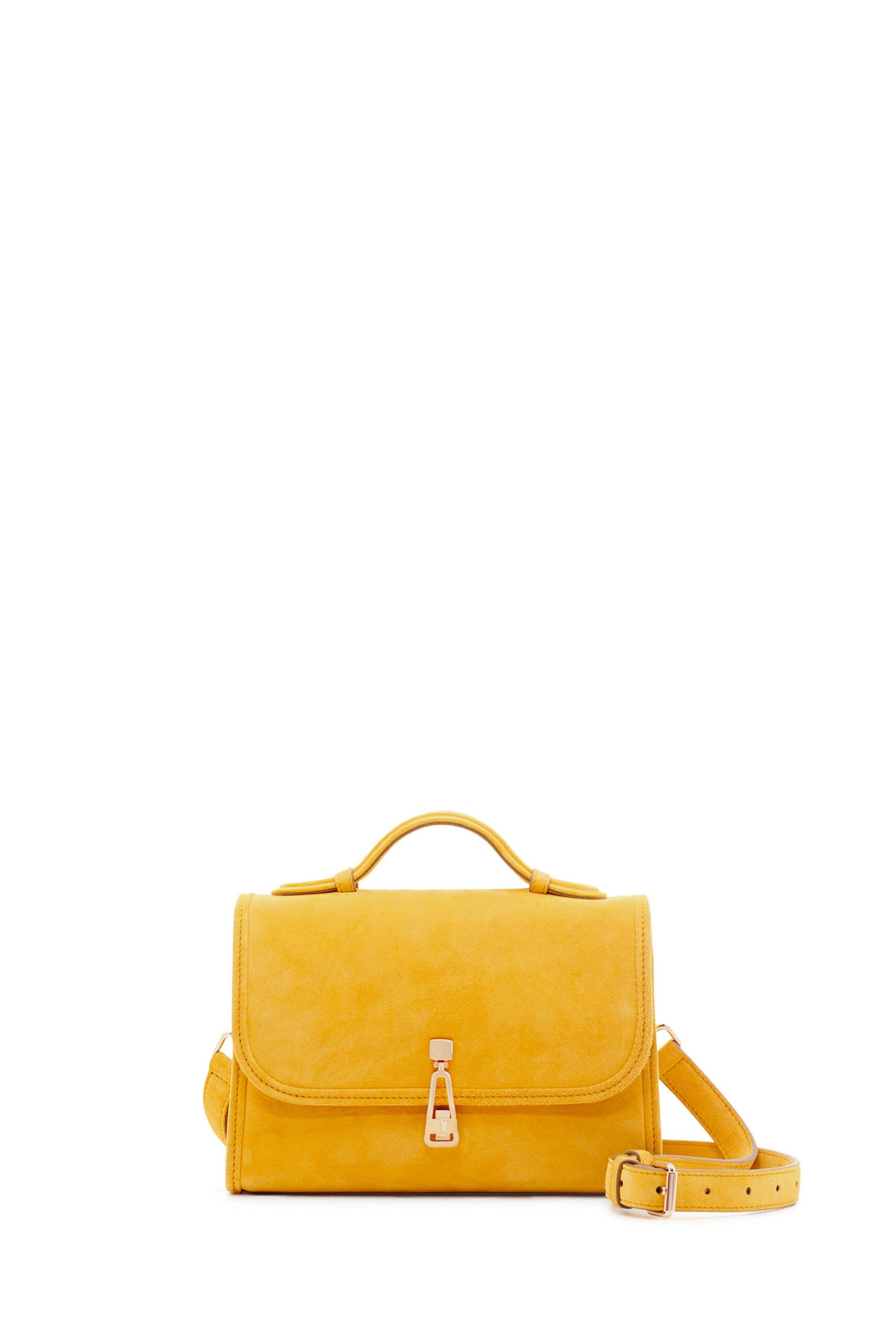 Gabriela Hearst Small Leonora Flap Bag in Golden Birch Suede gabriela hearst bag