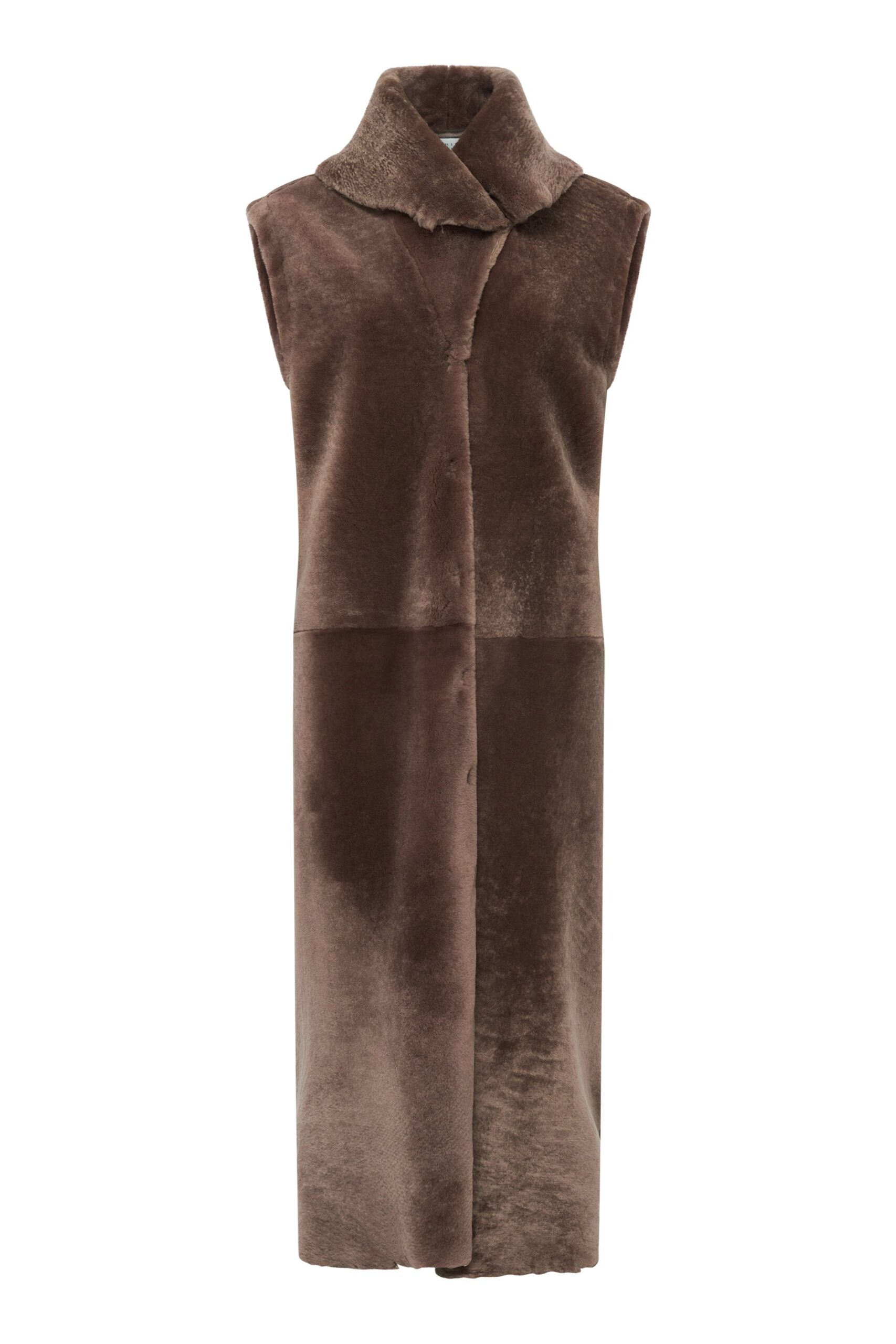 Gabriela Hearst Smith Raw Cut Coat Liner in Mocha Shearling gabriela hearst coat