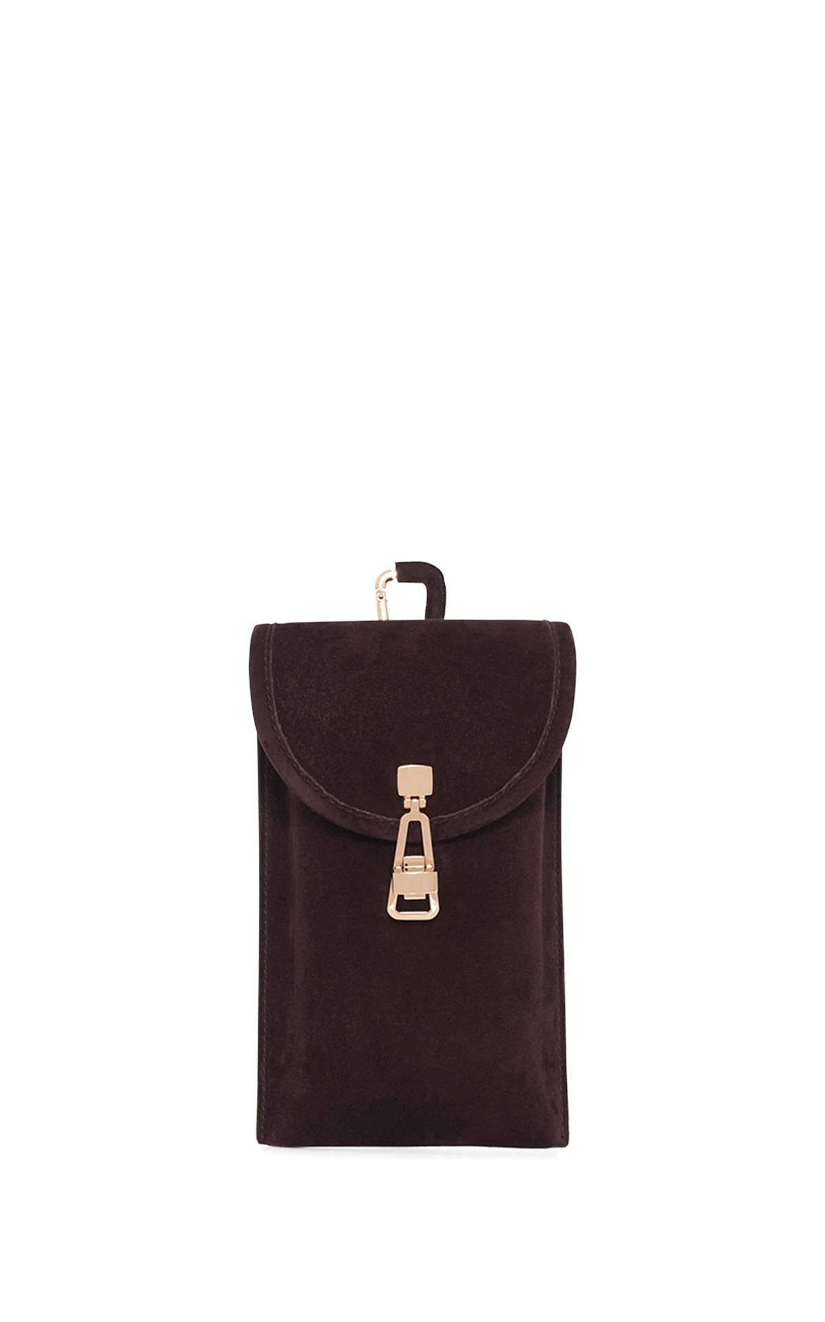 Gabriela Hearst Sunglasses Pouch in Dark Brown Suede gabriela hearst pouch