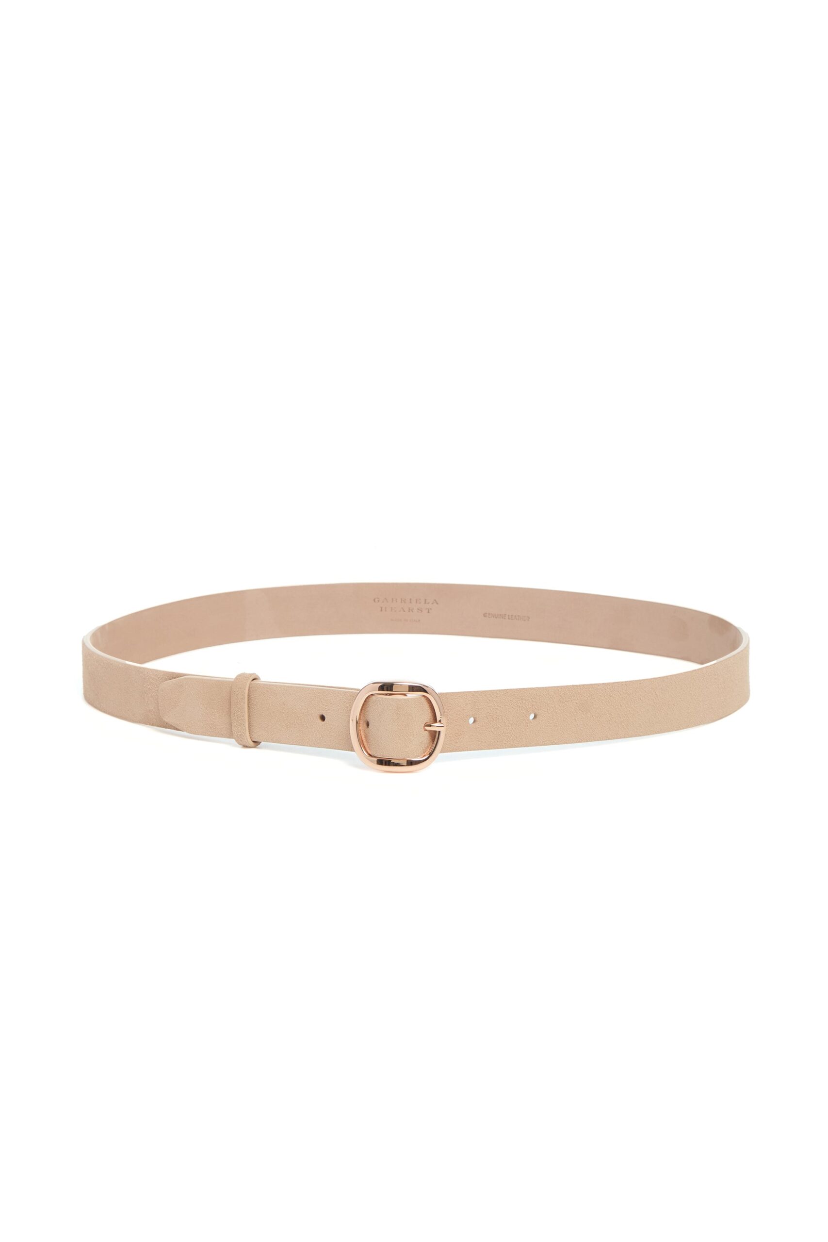 Gabriela Hearst Thin Elster Belt in Light Beige Suede gabriela hearst belt